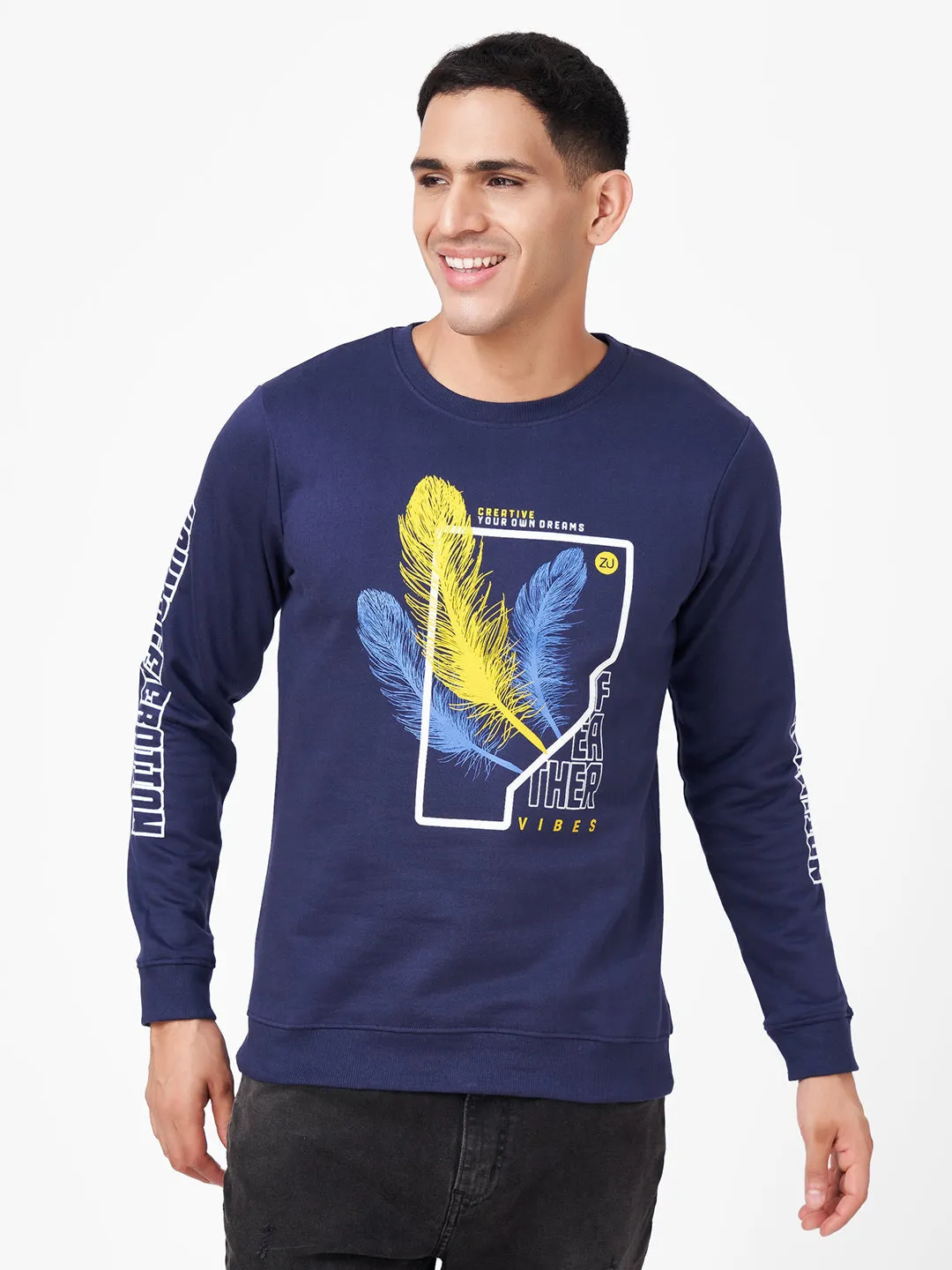 100% Cotton Printed Full Sleeve Sweatshirt