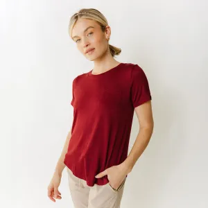 Basic Tee, Burgundy