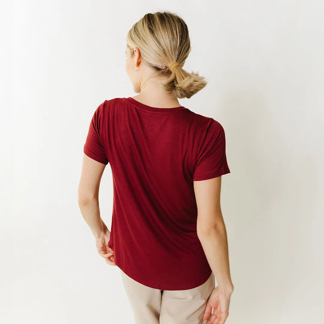 Basic Tee, Burgundy