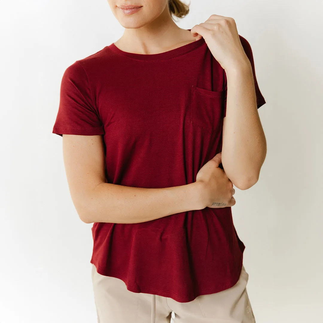 Basic Tee, Burgundy