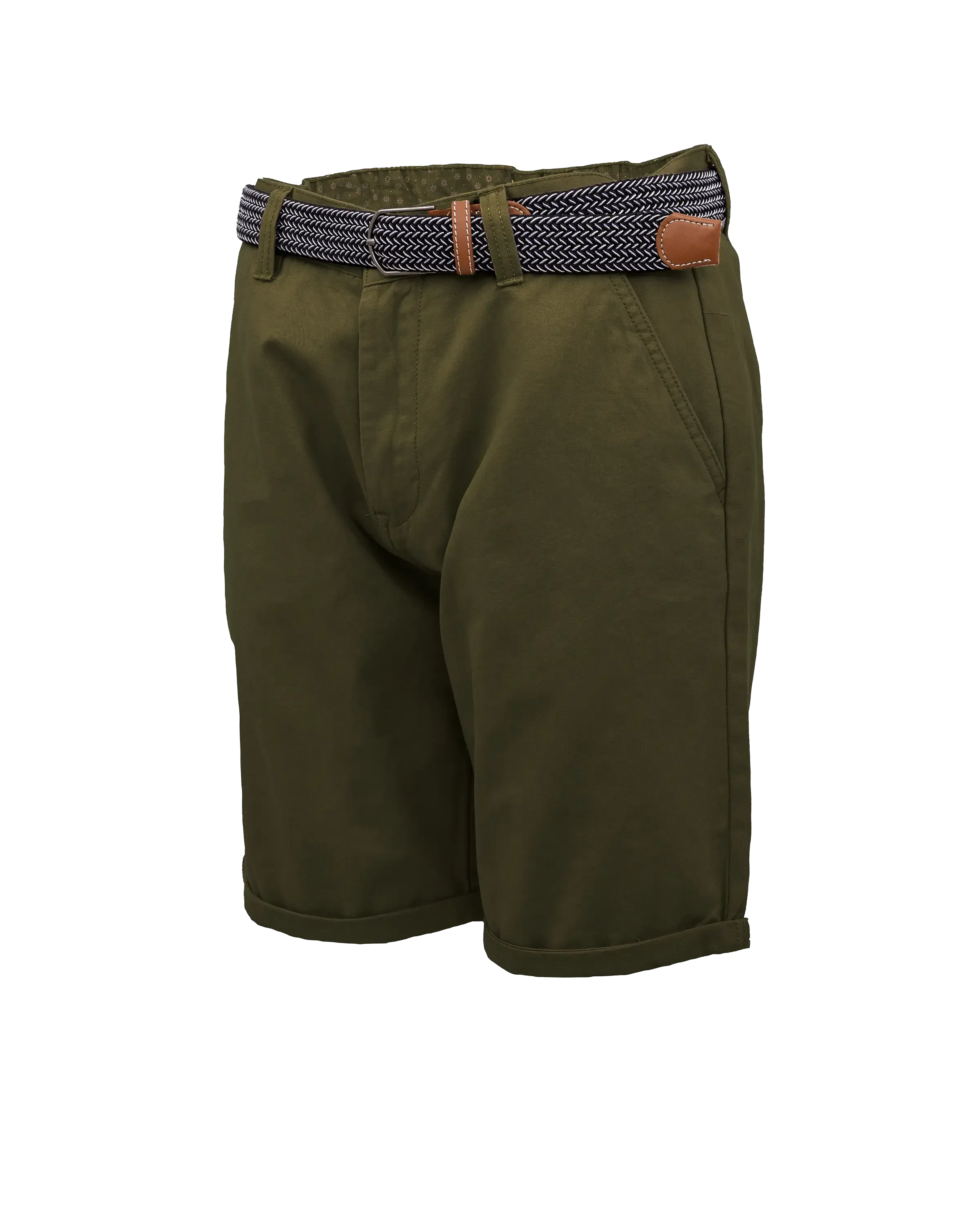 Belted Chino Walkshorts in Khaki