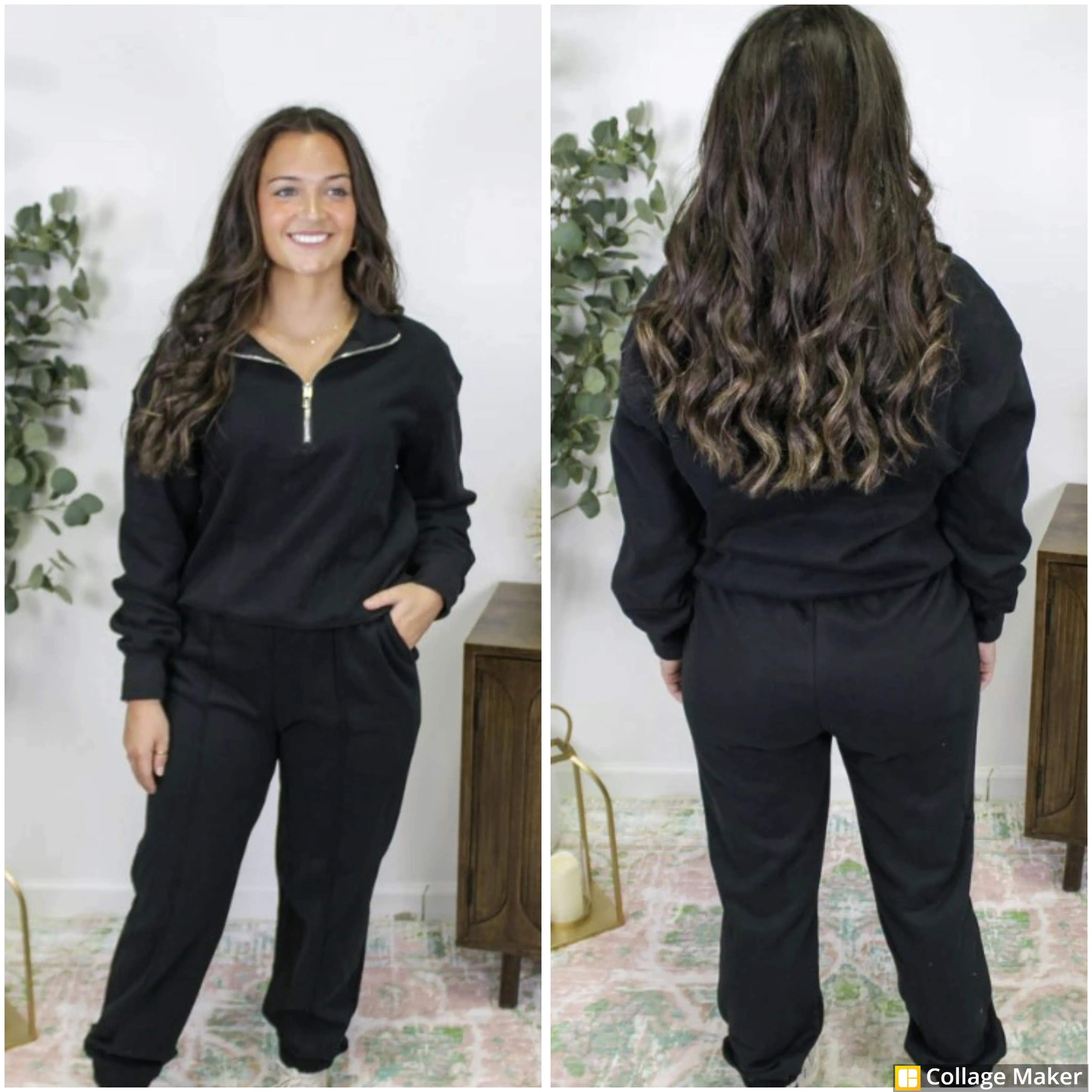 Black Jogger Set - #7747-7751