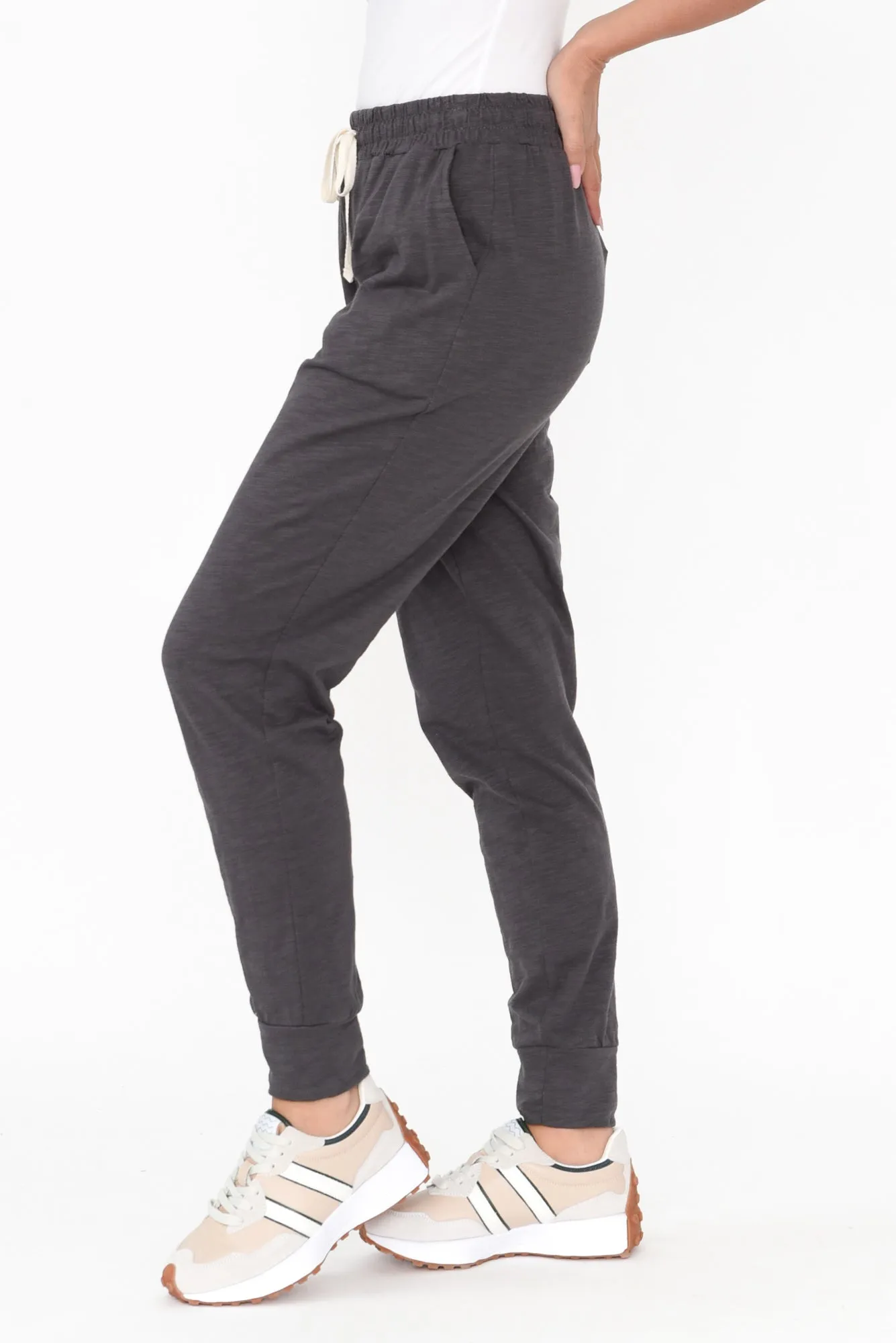 Bondi Grey Cotton Jogger Pants