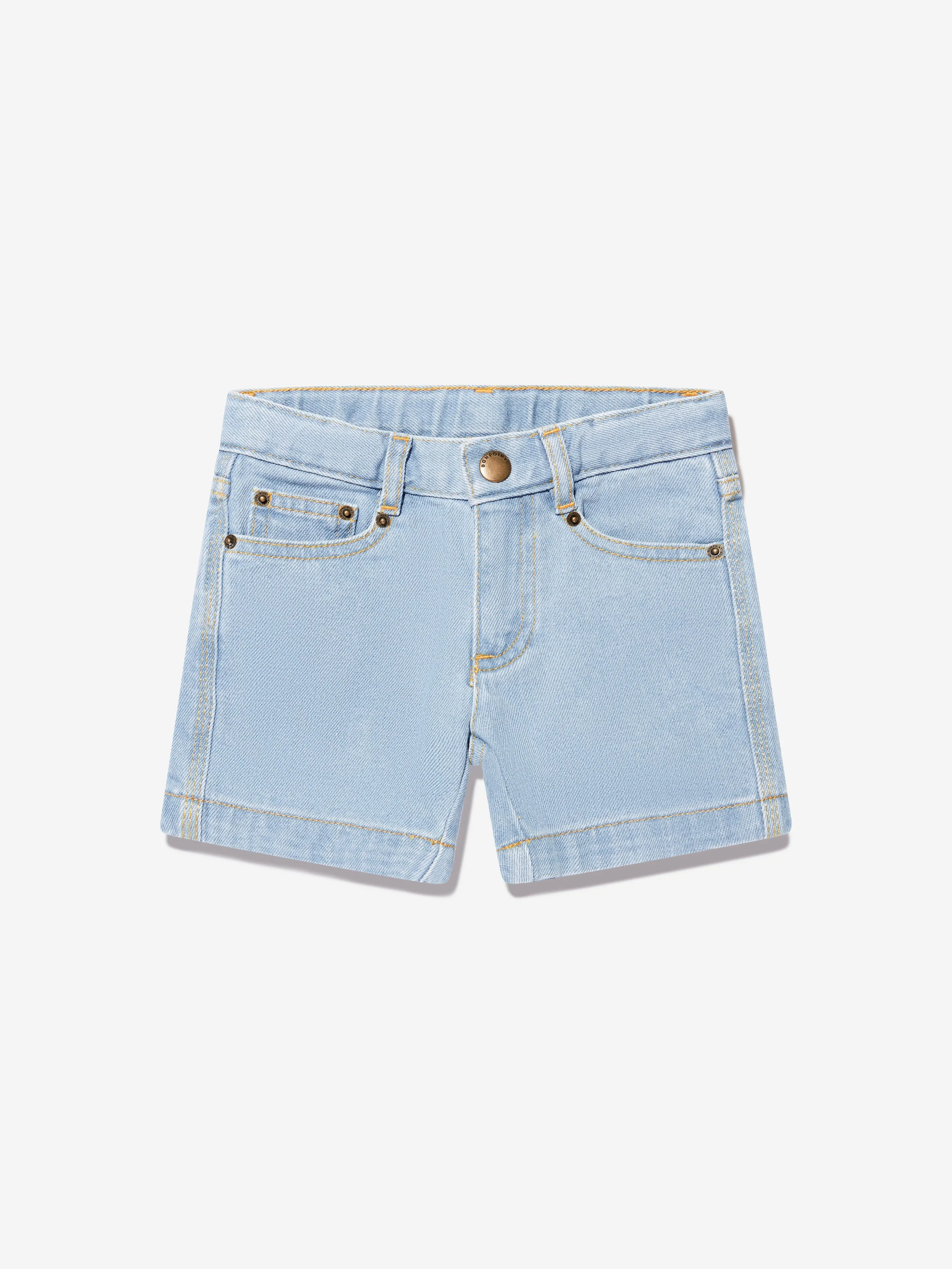 Bonpoint Girls Denim Shorts in Blue