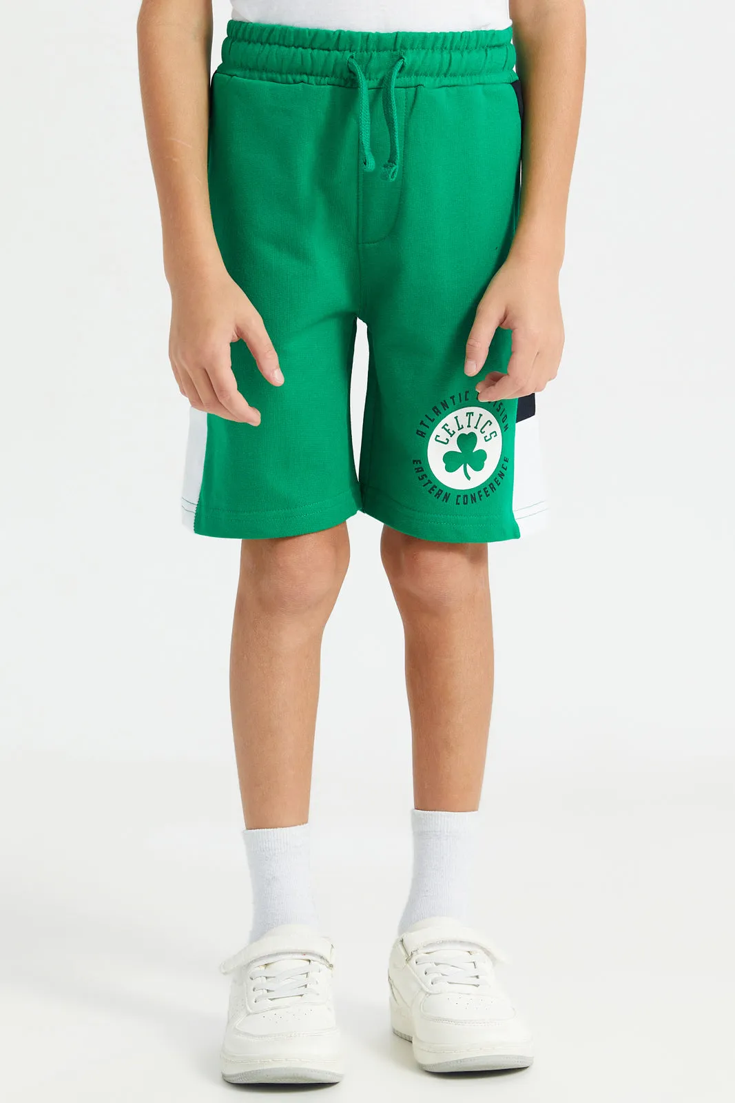 Boys Green NBA Celtics Shorts