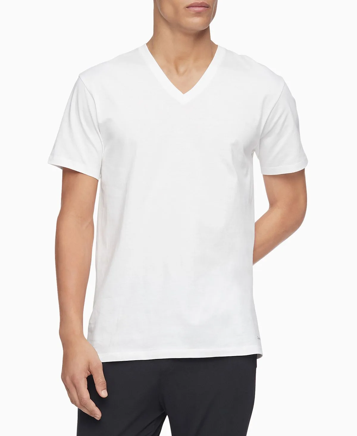 Calvin Klein Men's Classic Short Sleeve Cotton V-Neck T-Shirt Three Pack