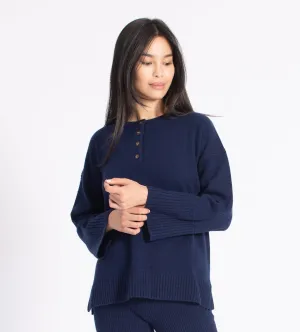 Cashmere Button-up Heavyweight Henley