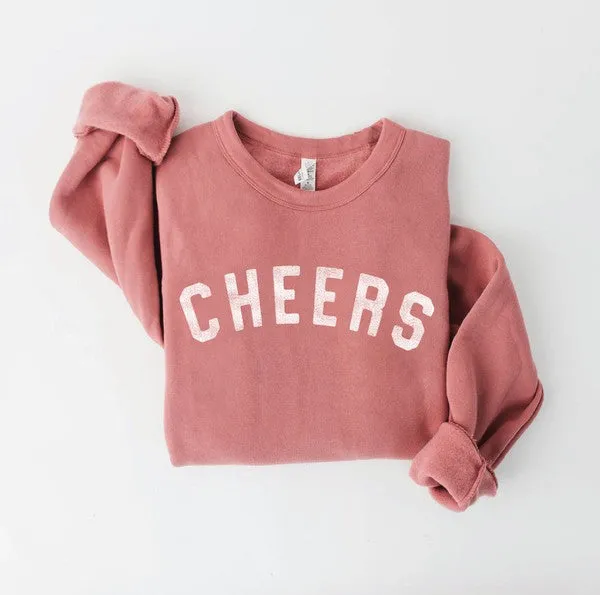 CHEERS Graphic Crewneck Sweatshirt