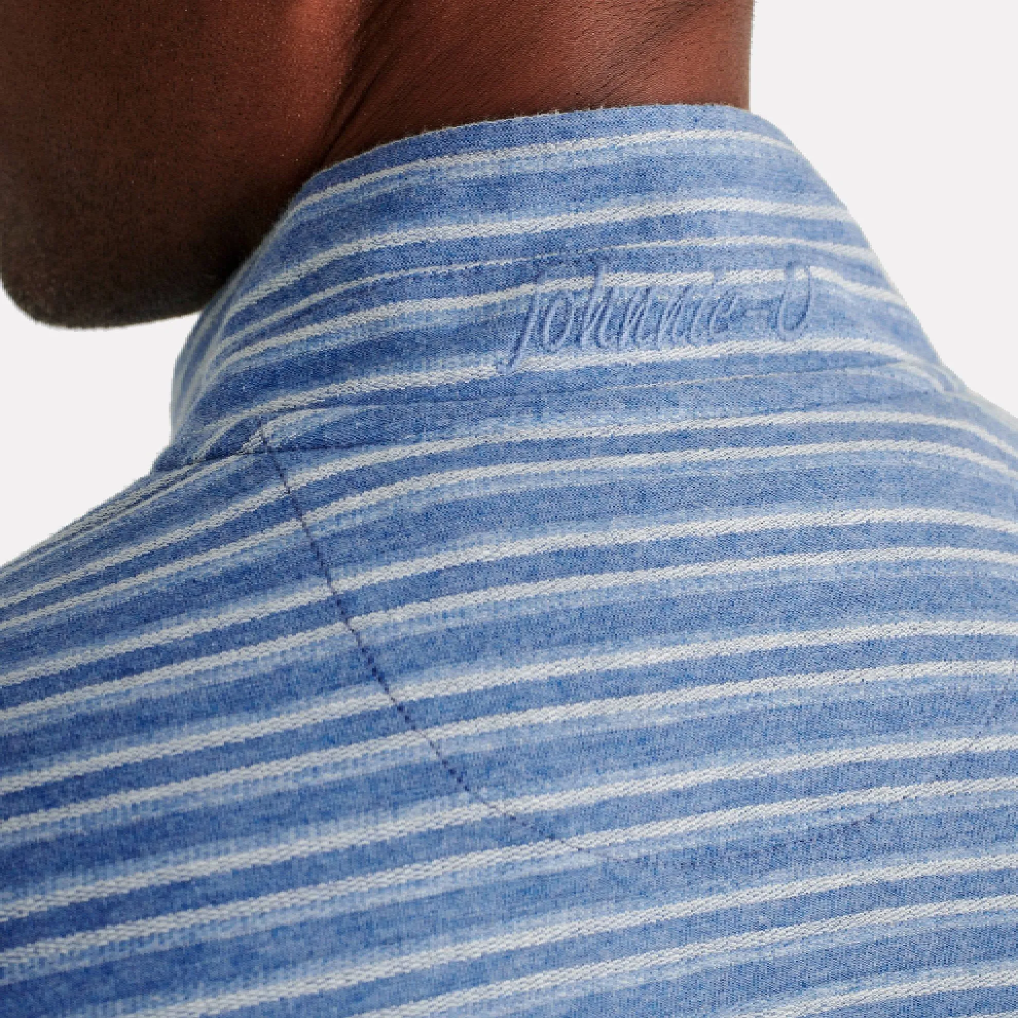 Combs Washed Stripe Knit Henley Pullover / Lakeside