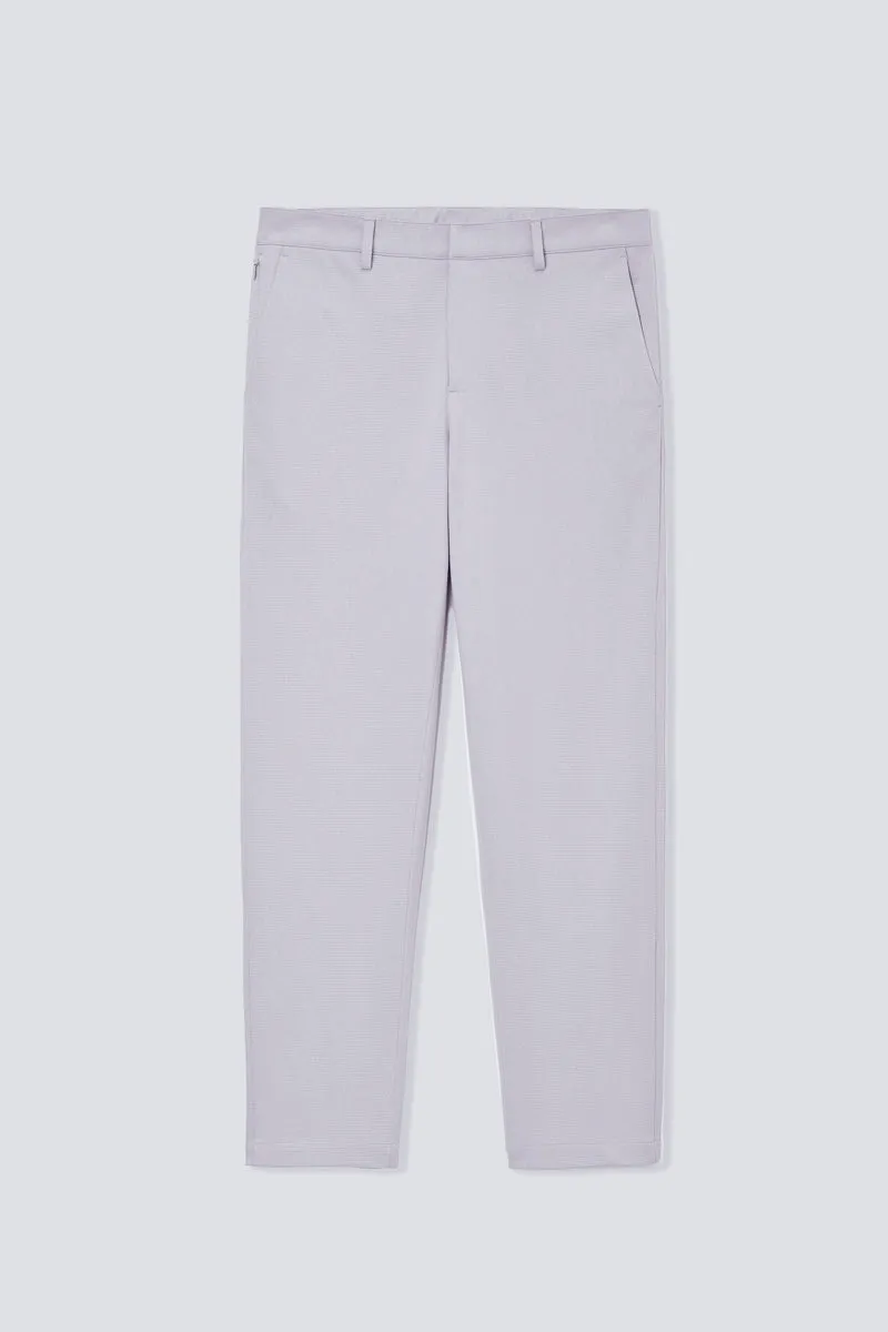 CottonSTRETCH Lightweight Knit Smart Pants  | Light Grey GYE126