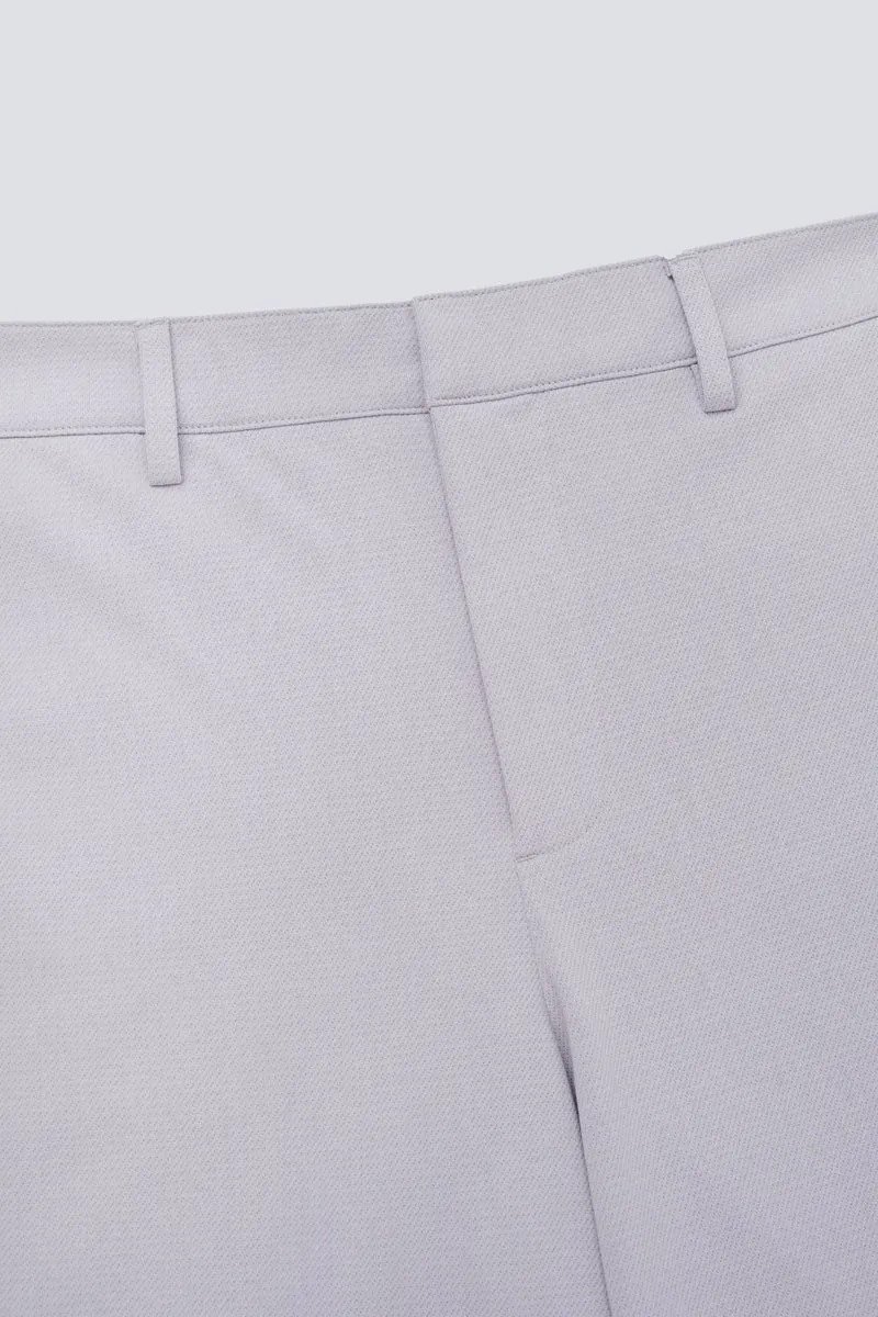 CottonSTRETCH Lightweight Knit Smart Pants  | Light Grey GYE126