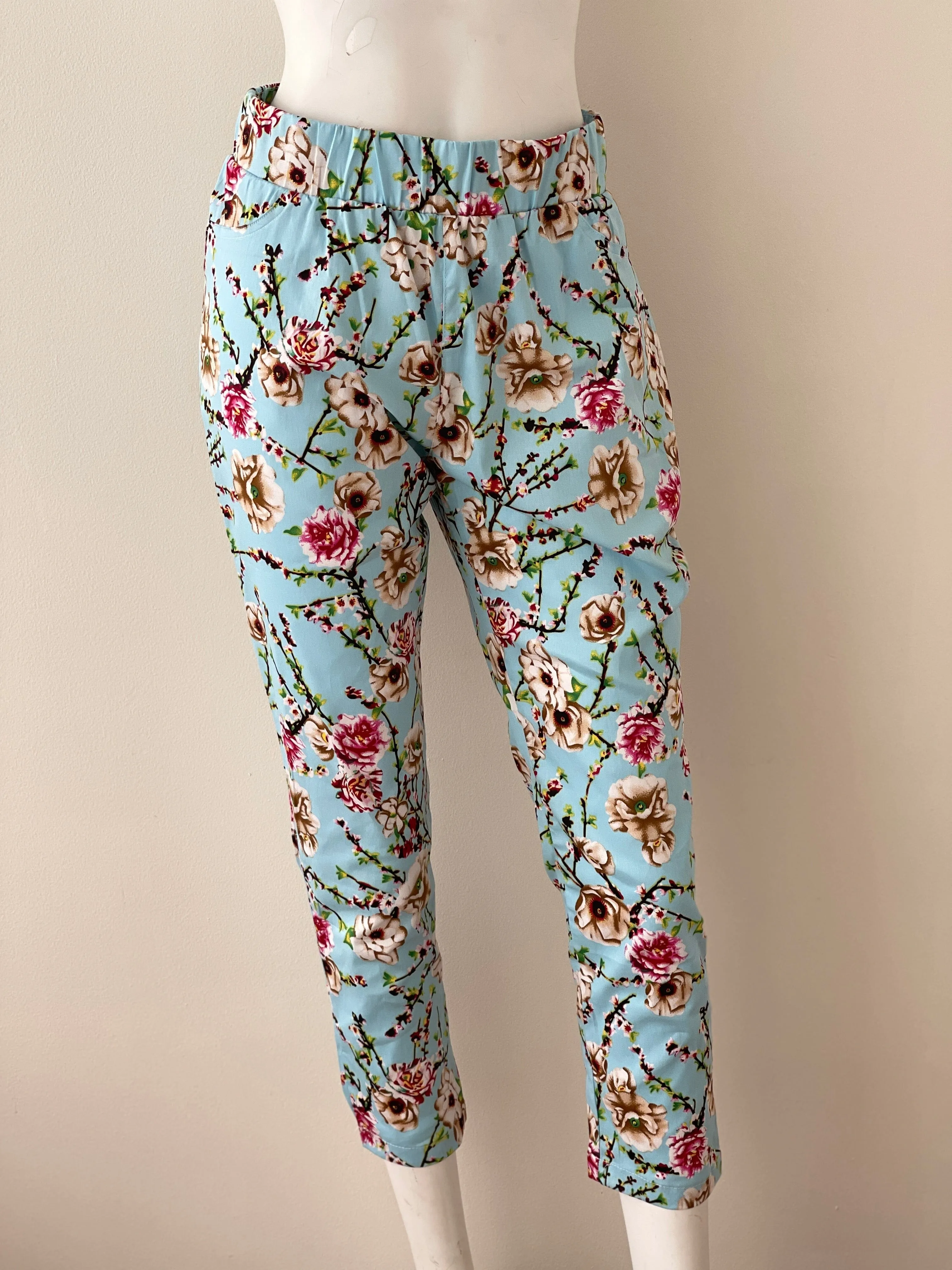 Devlin Aqua Floral Pants