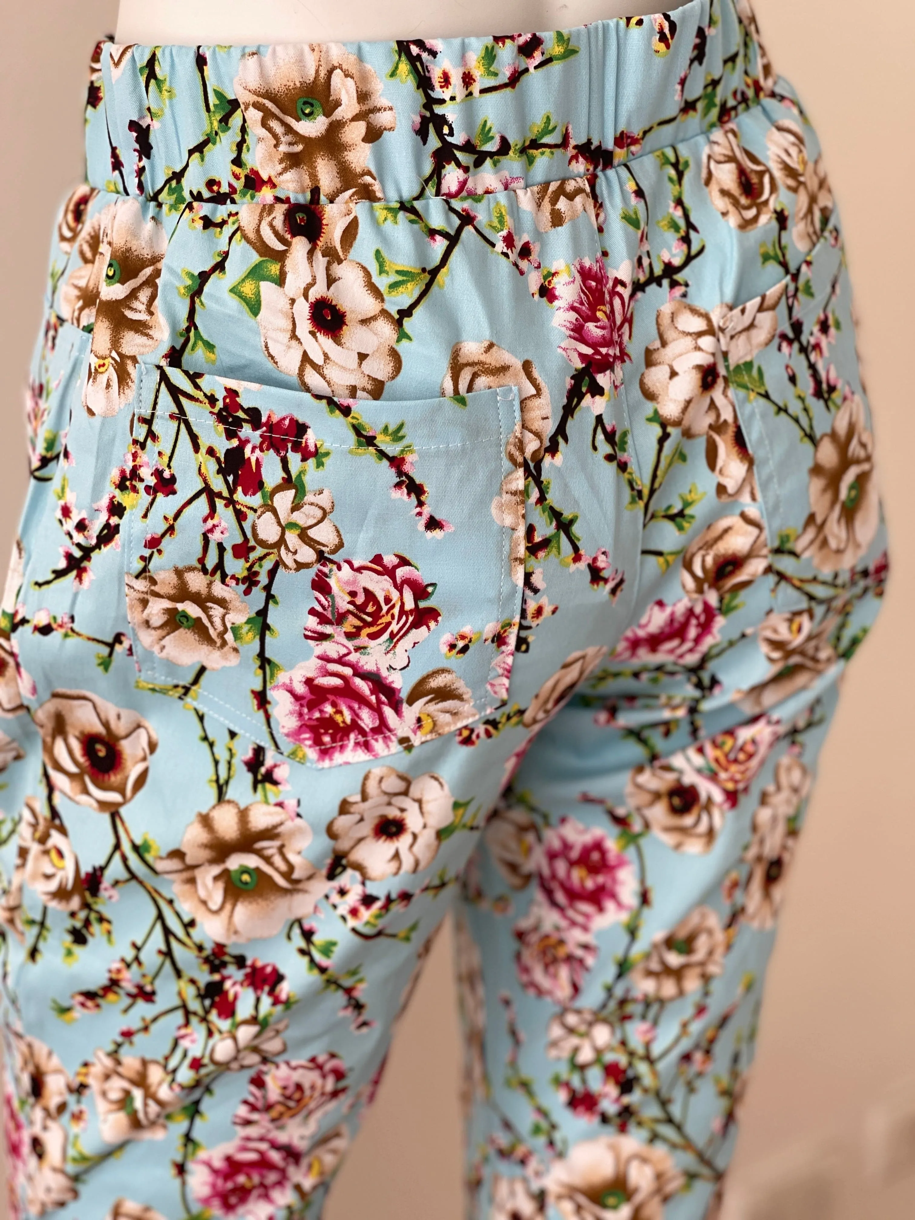 Devlin Aqua Floral Pants