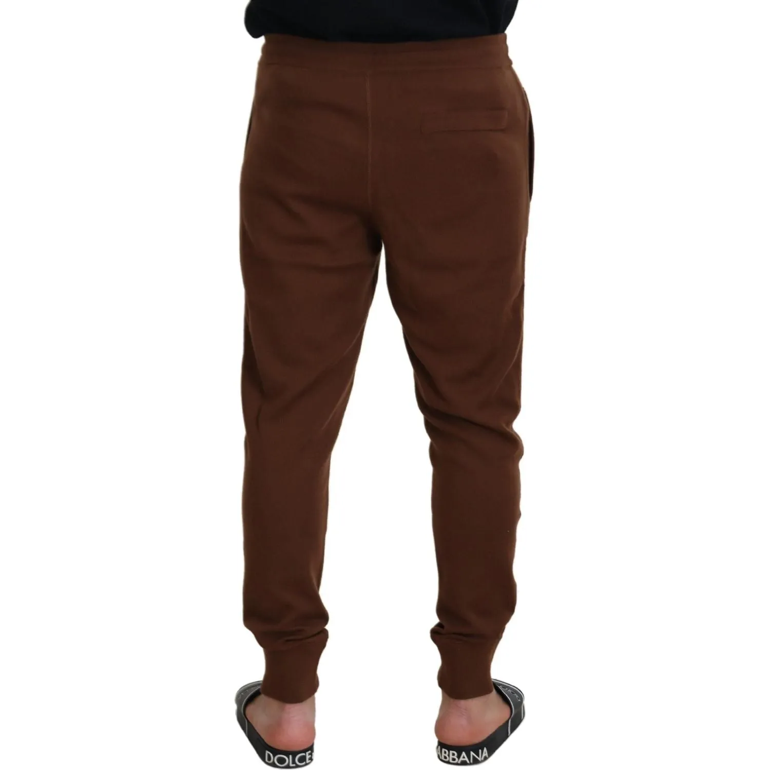 Dolce & Gabbana Elegant Brown Cashmere Jogger Pants