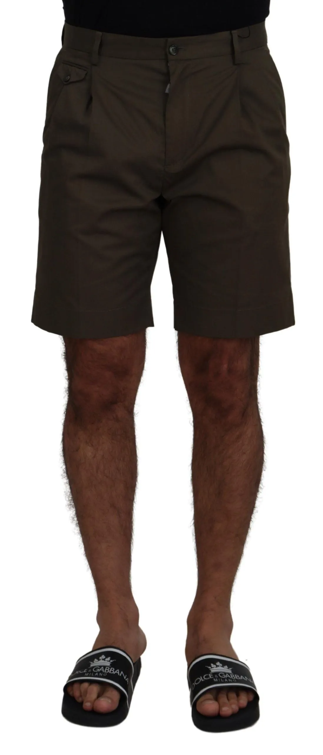 Dolce & Gabbana Elegant Green Cotton Chino Shorts