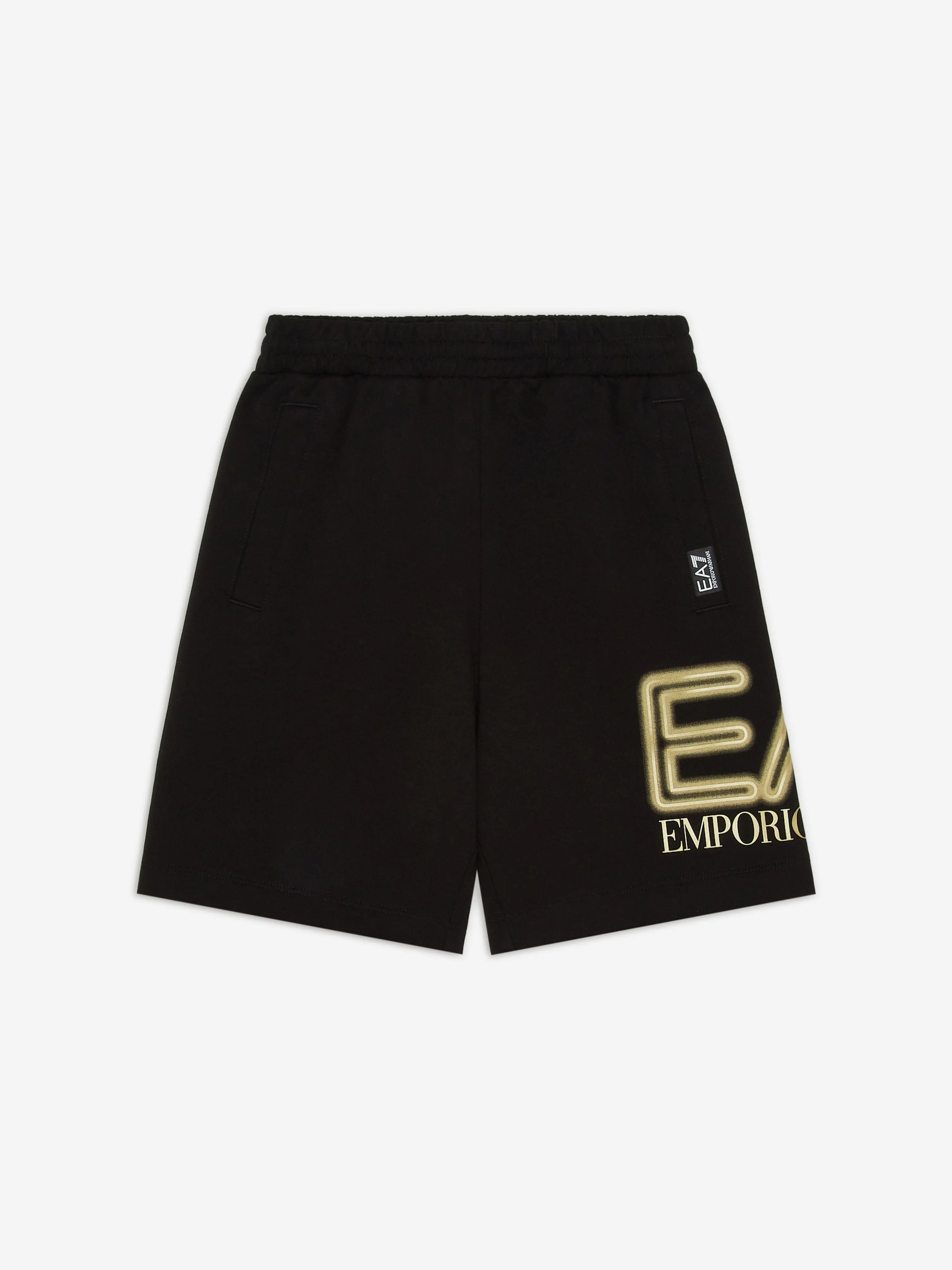 EA7 Emporio Armani Boys Large Logo Shorts in Black