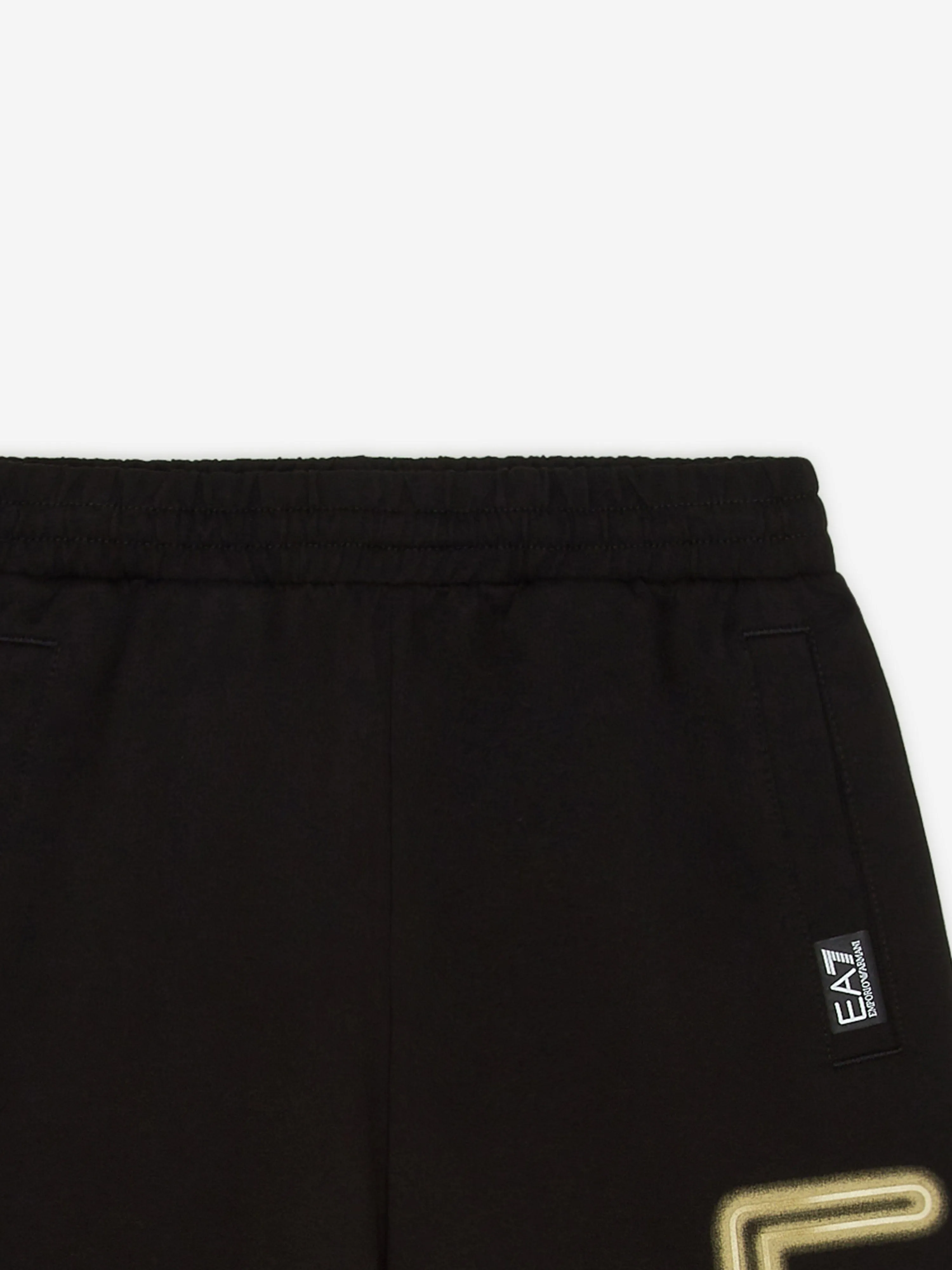 EA7 Emporio Armani Boys Large Logo Shorts in Black