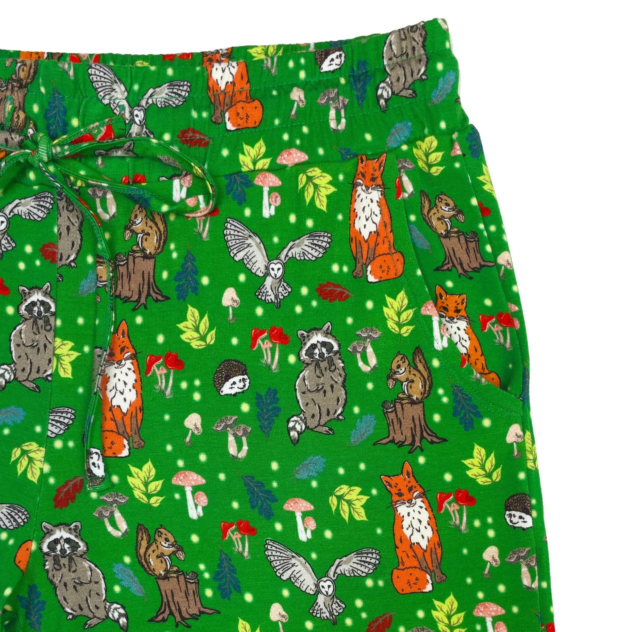 Enchanted Forest Woodland Animals Women's Jogger Style PJ Pants