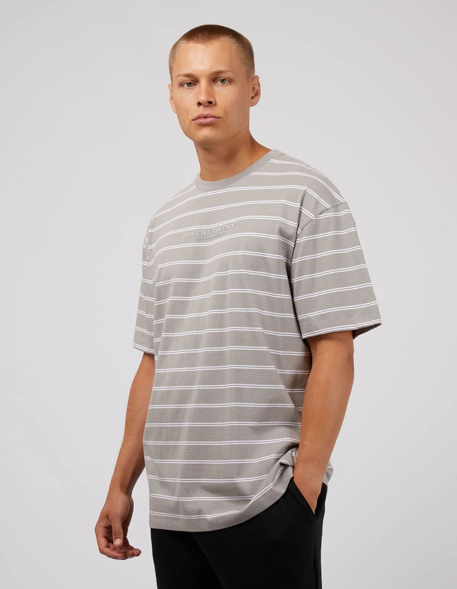 Essential Theory Stripe Tee Grey