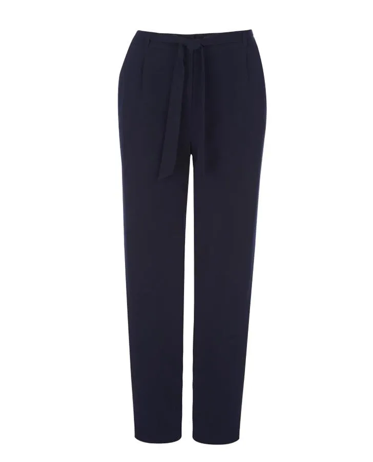 French Navy Tie Waist Trousers