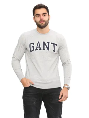 Gant Mens Long Sleeved Outlined Branded Sweatshirt