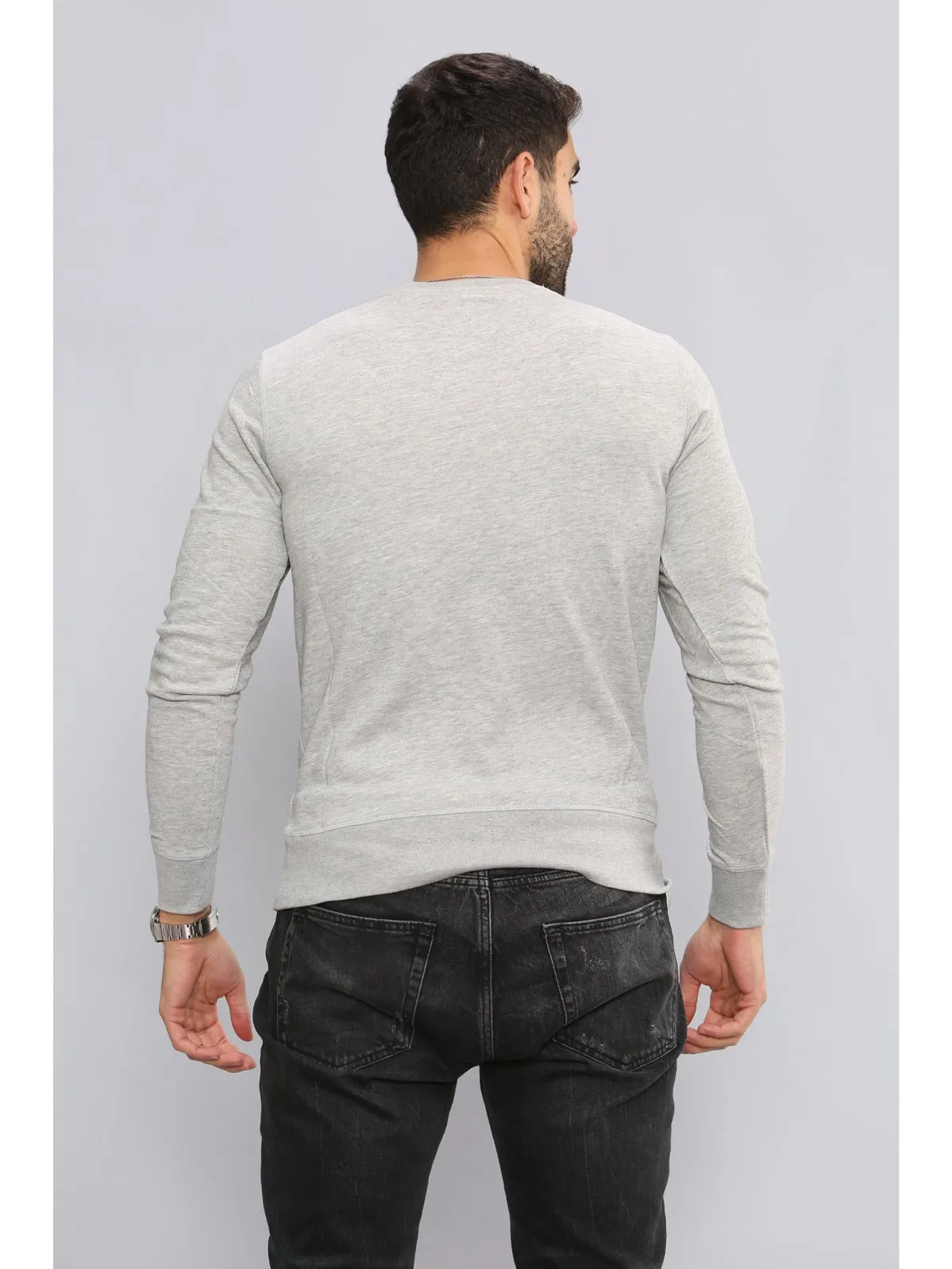 Gant Mens Long Sleeved Outlined Branded Sweatshirt