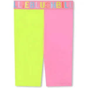 Girls Pink & Yellow Cycling Shorts