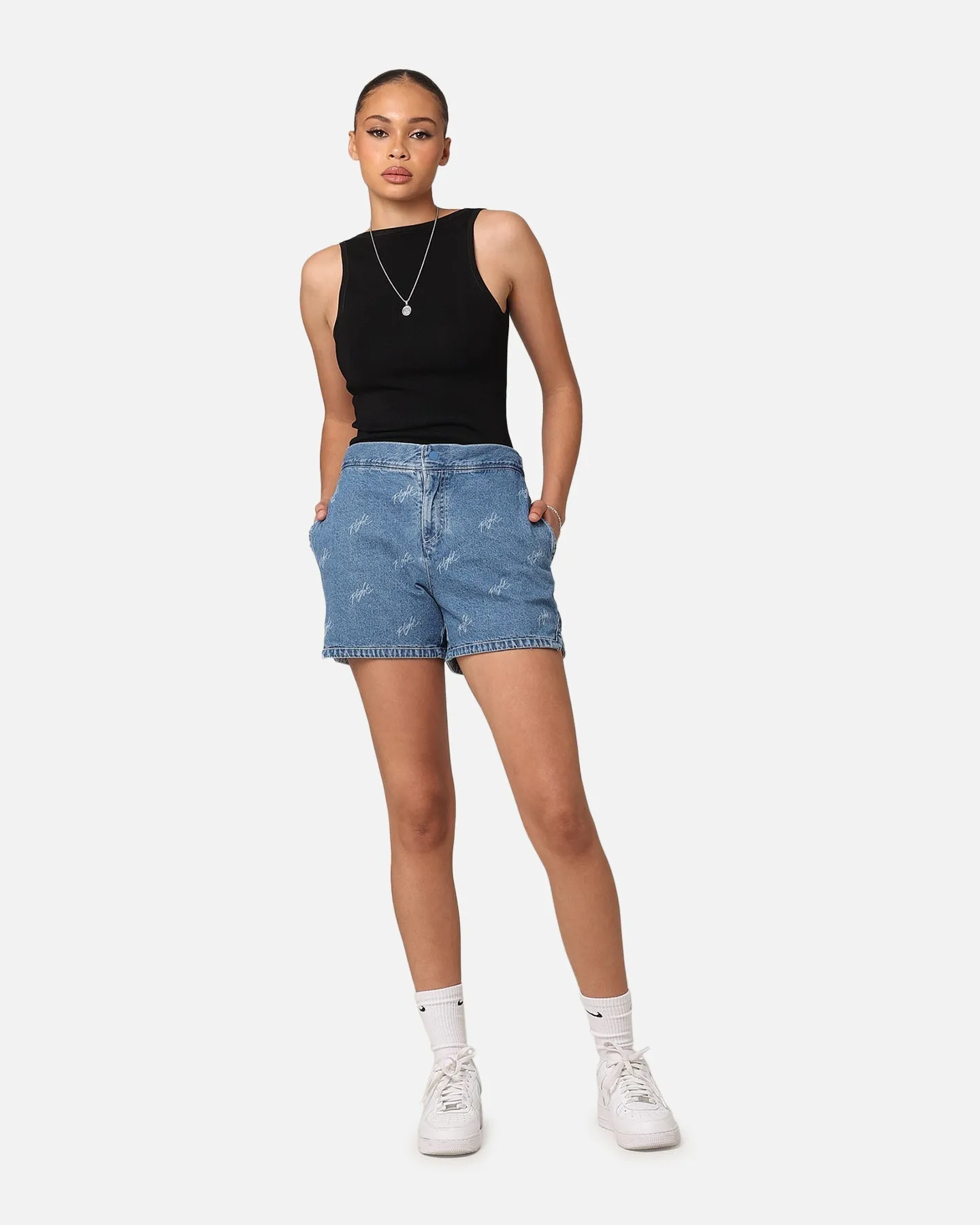 Jordan Women's Woven Denim Shorts Stone Blue