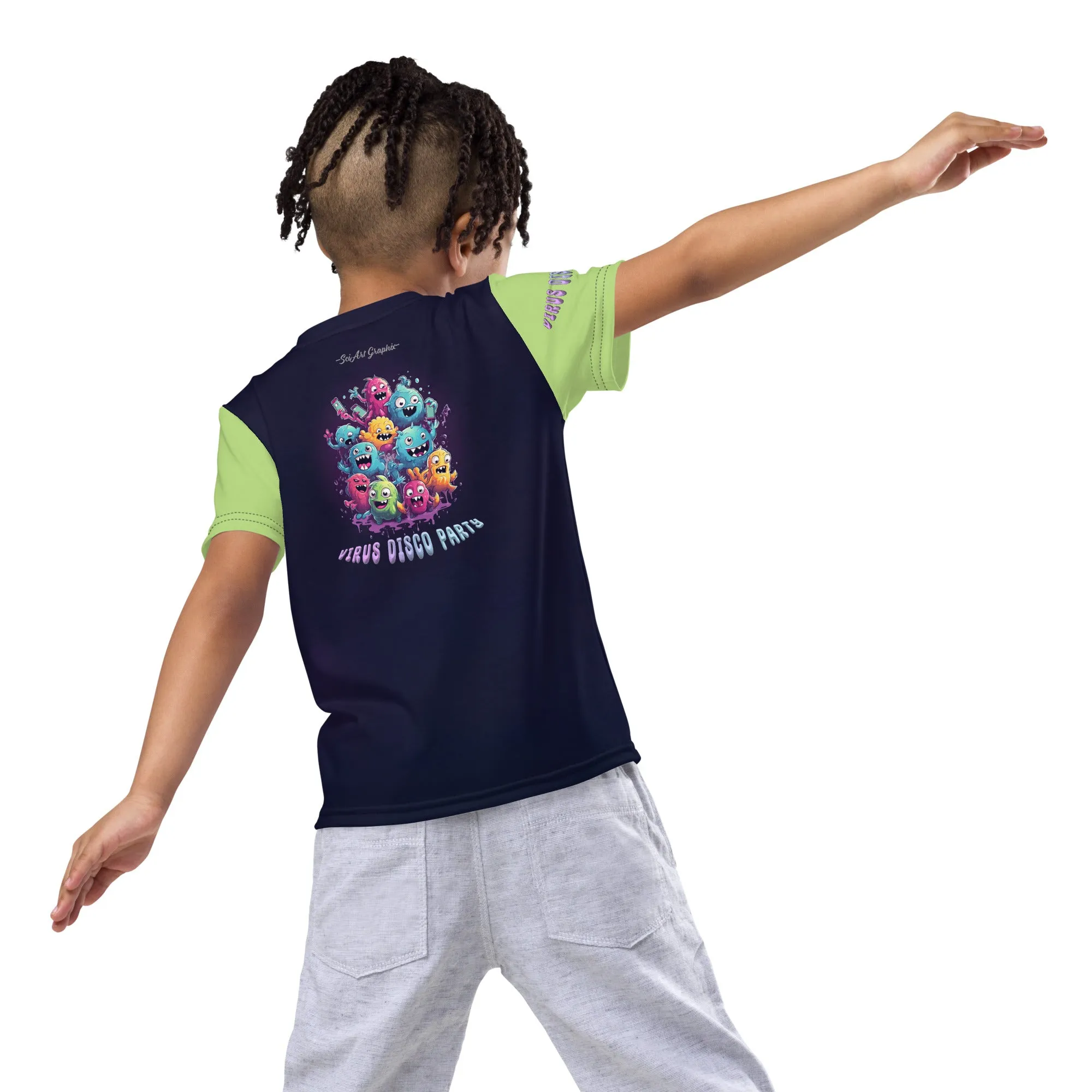 Kids T-Shirt Virus Disco Party