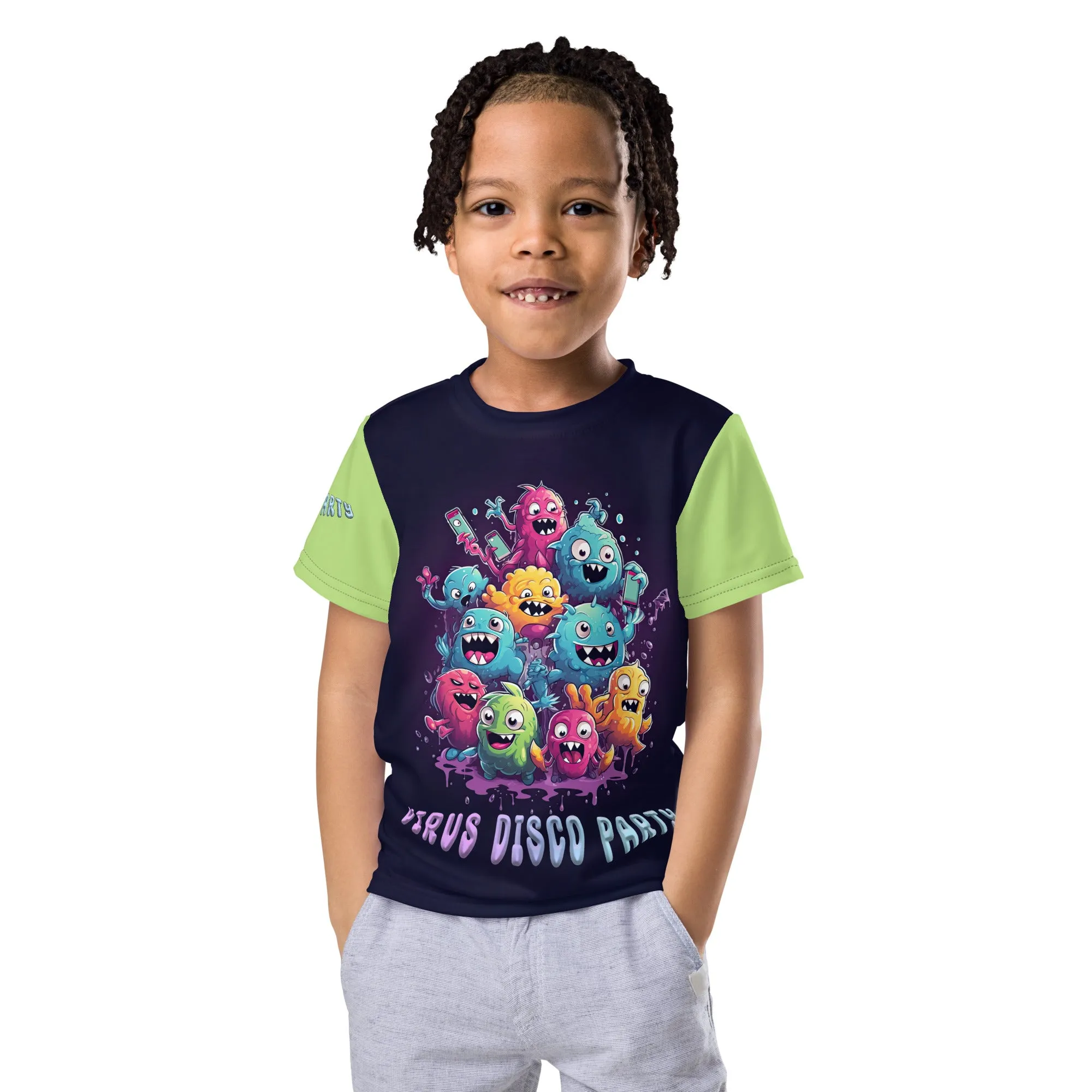 Kids T-Shirt Virus Disco Party