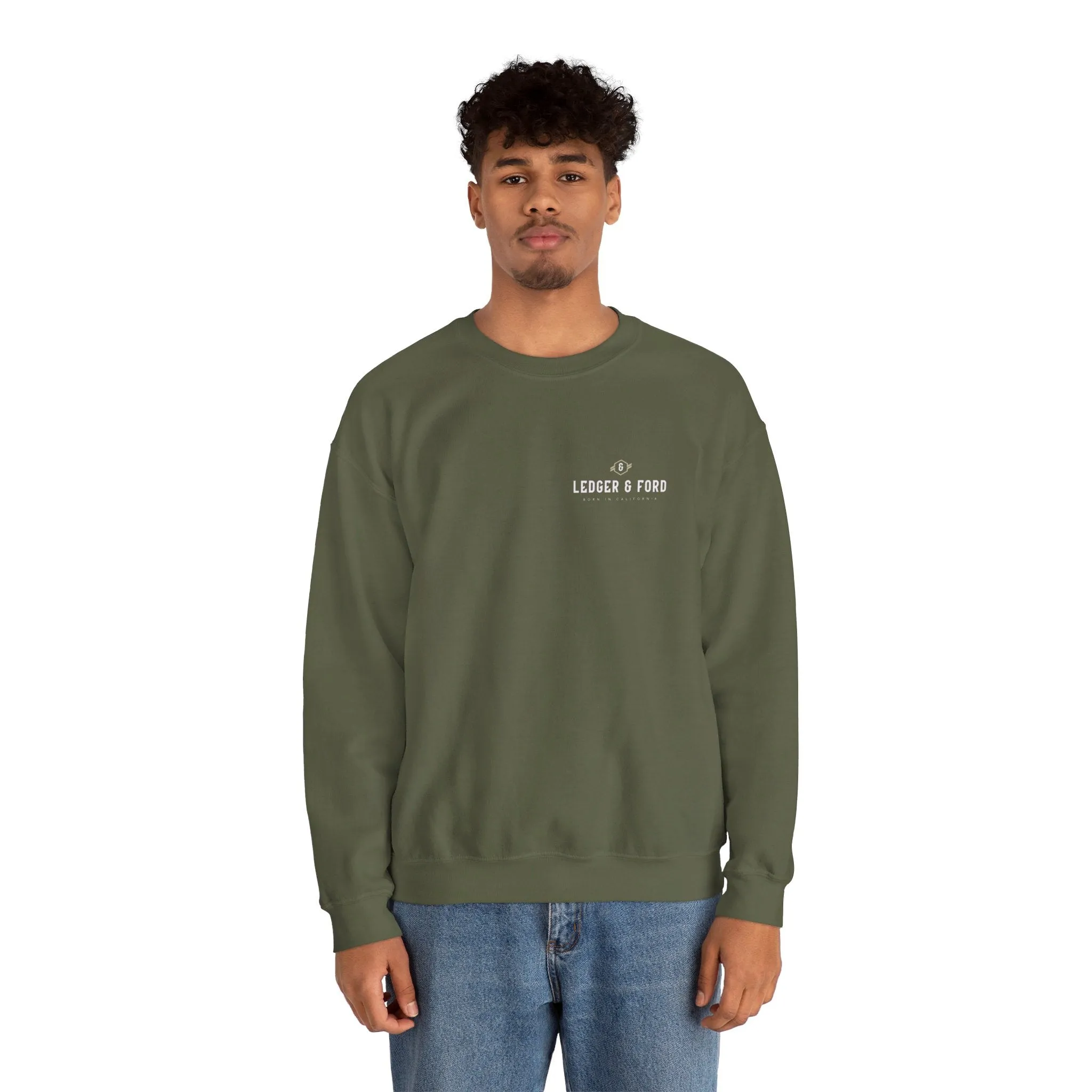 Ledger & Ford Heritage Crewneck Sweatshirt (Olive)