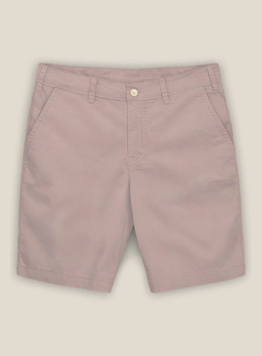 Light Mauve Stretch Chino Shorts