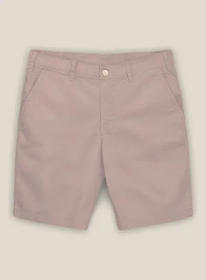 Light Mauve Stretch Chino Shorts