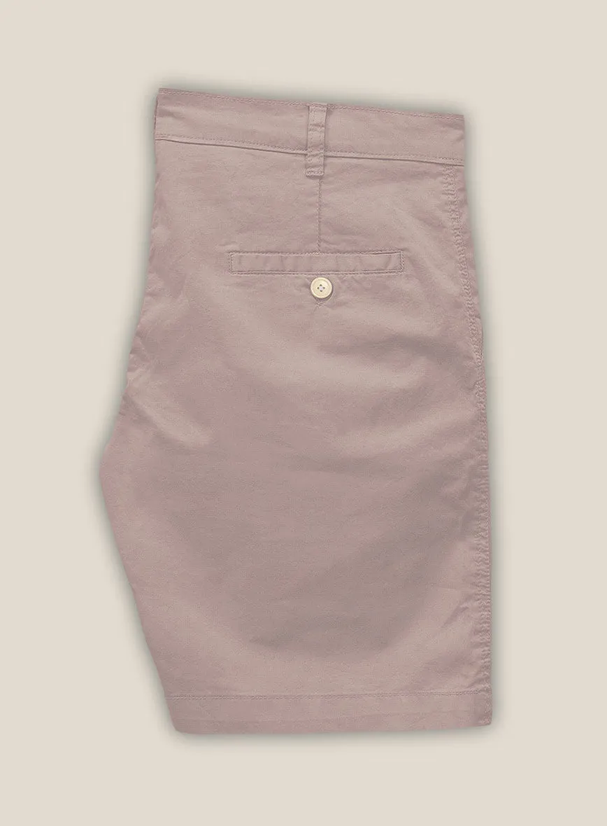 Light Mauve Stretch Chino Shorts