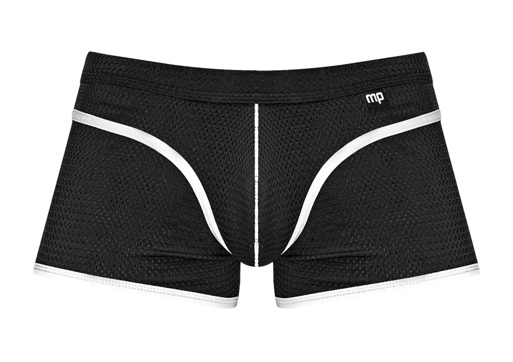 Male Power Sport Mesh Sport Mini Short Black