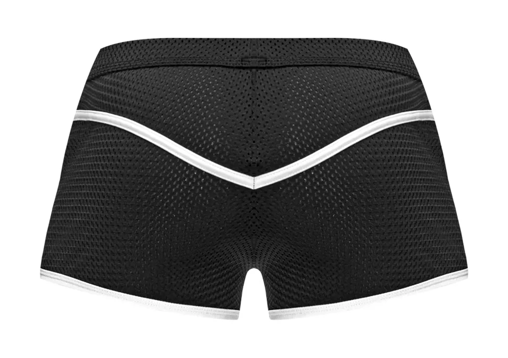 Male Power Sport Mesh Sport Mini Short Black