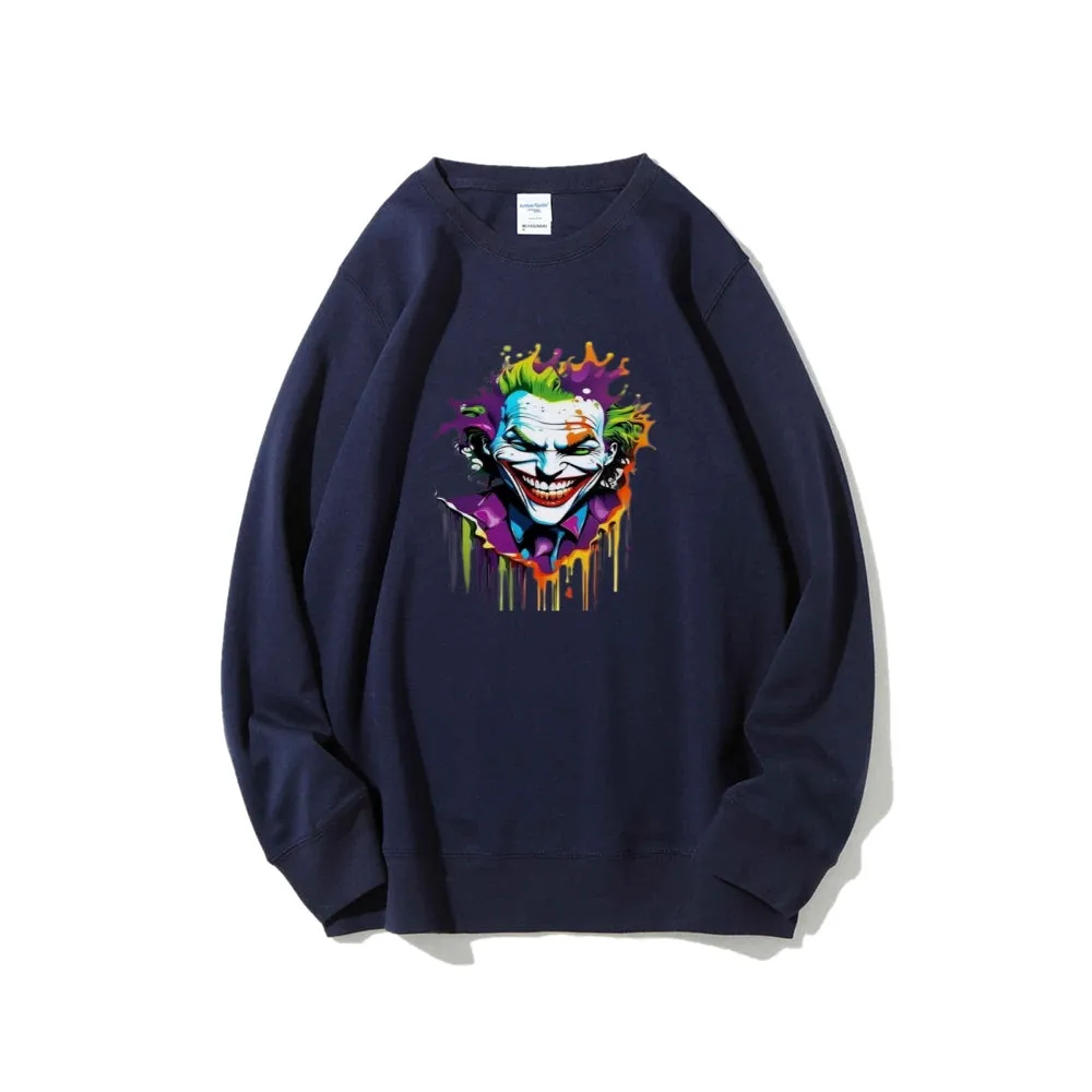 Mens Joker Skull Graphic Sweatshirts