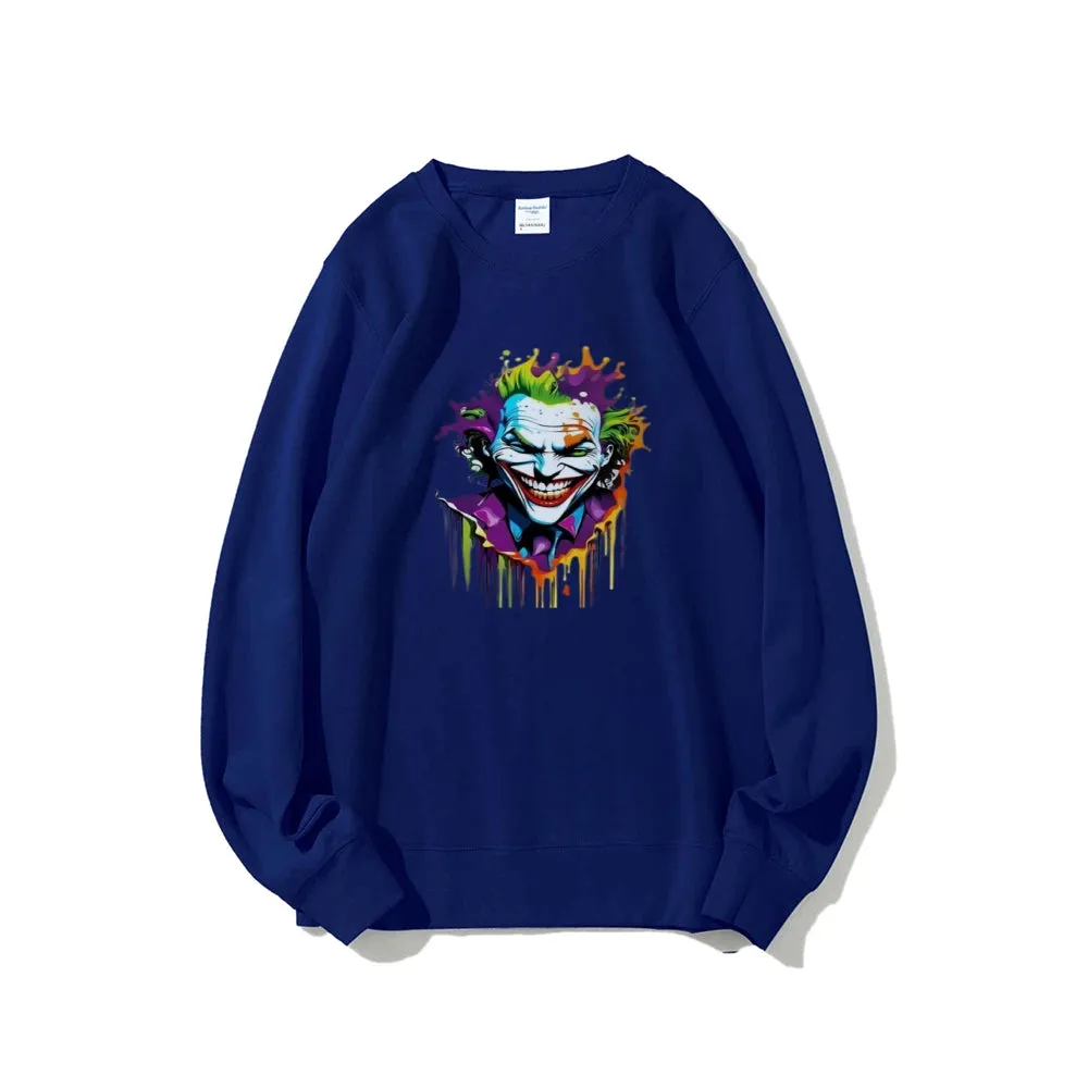 Mens Joker Skull Graphic Sweatshirts