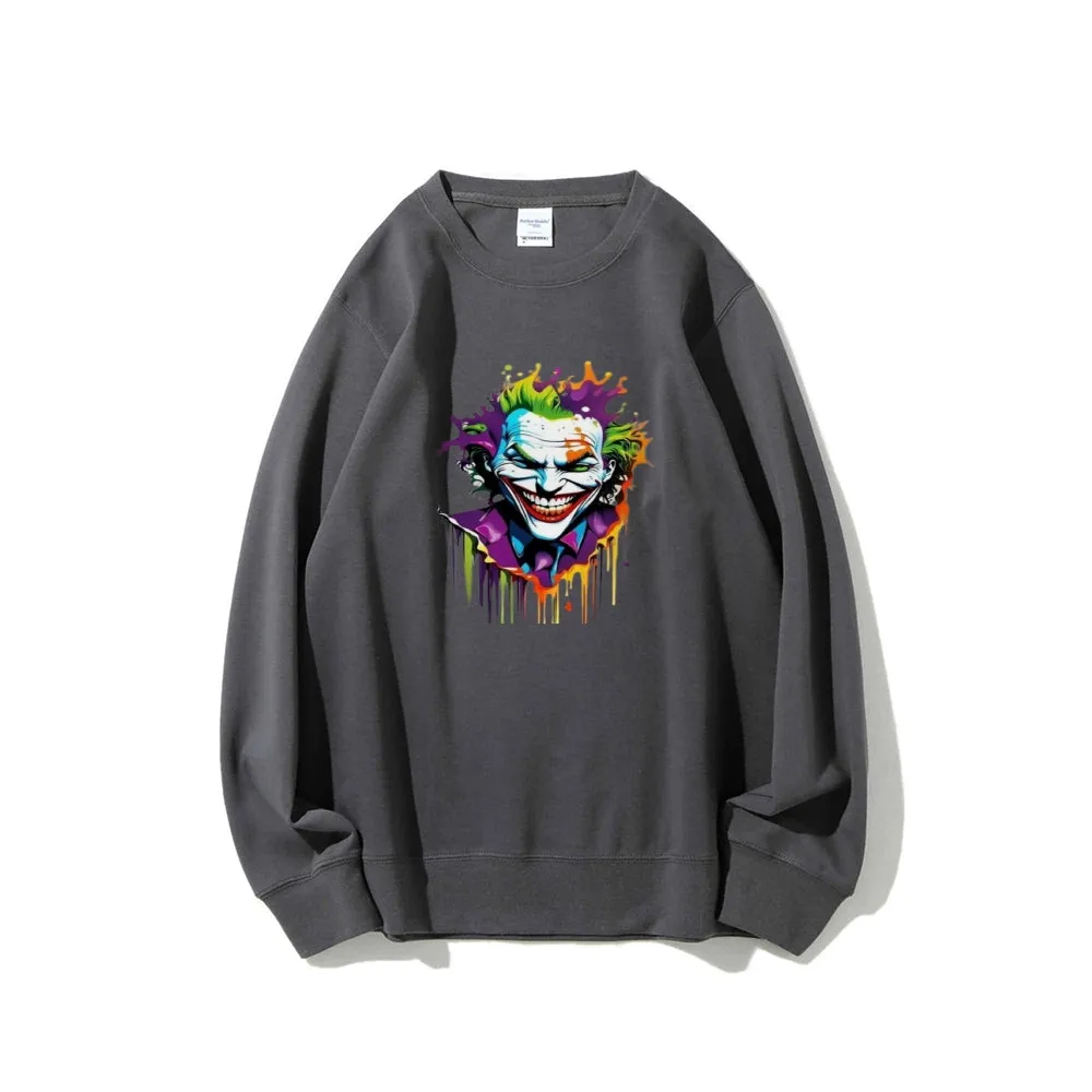 Mens Joker Skull Graphic Sweatshirts