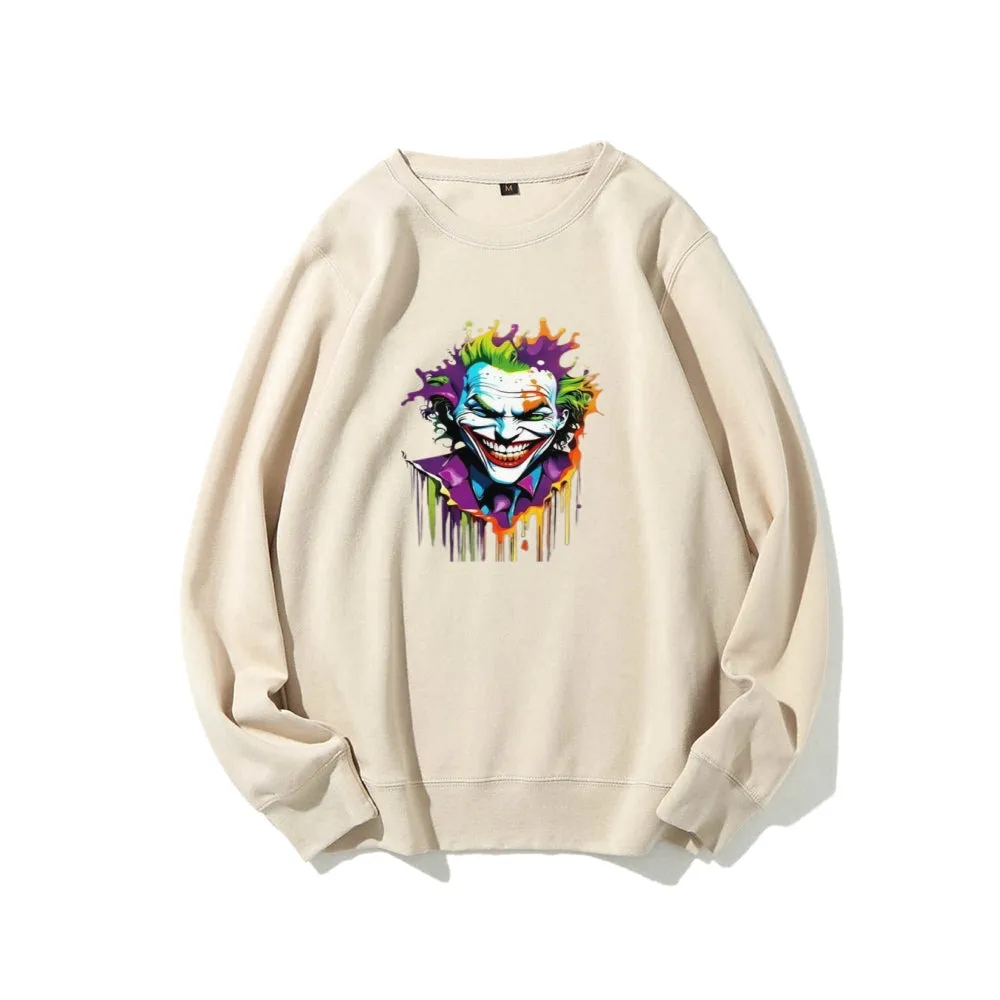 Mens Joker Skull Graphic Sweatshirts