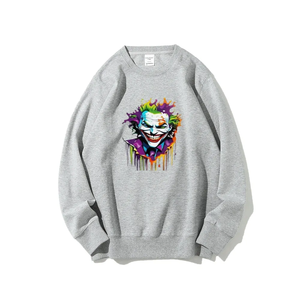 Mens Joker Skull Graphic Sweatshirts