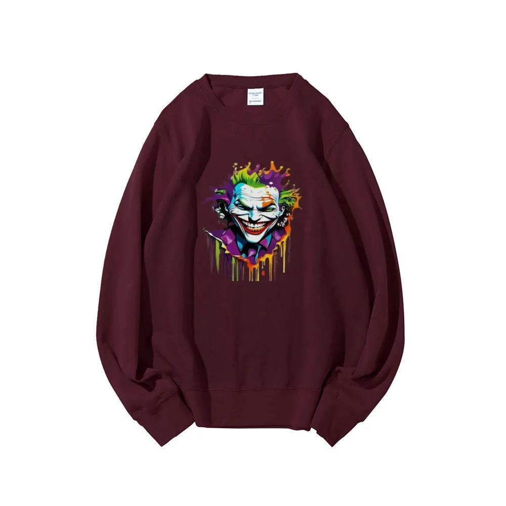 Mens Joker Skull Graphic Sweatshirts