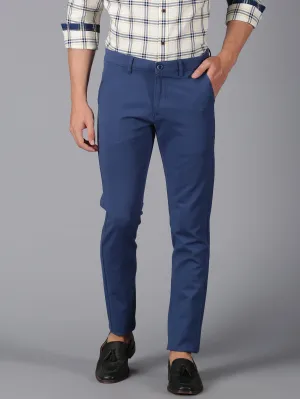 MEN'S TRUE NAVY SOLID SLIM FIT TROUSER