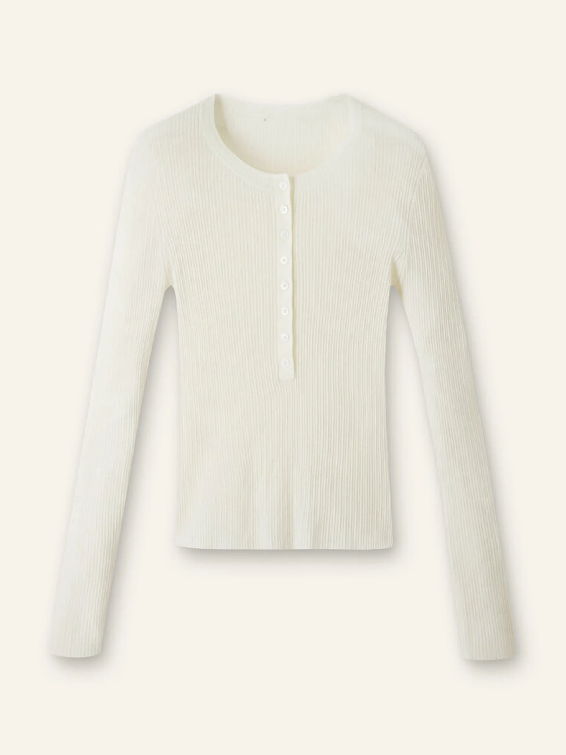 Merino cashmere barely there henley jumper