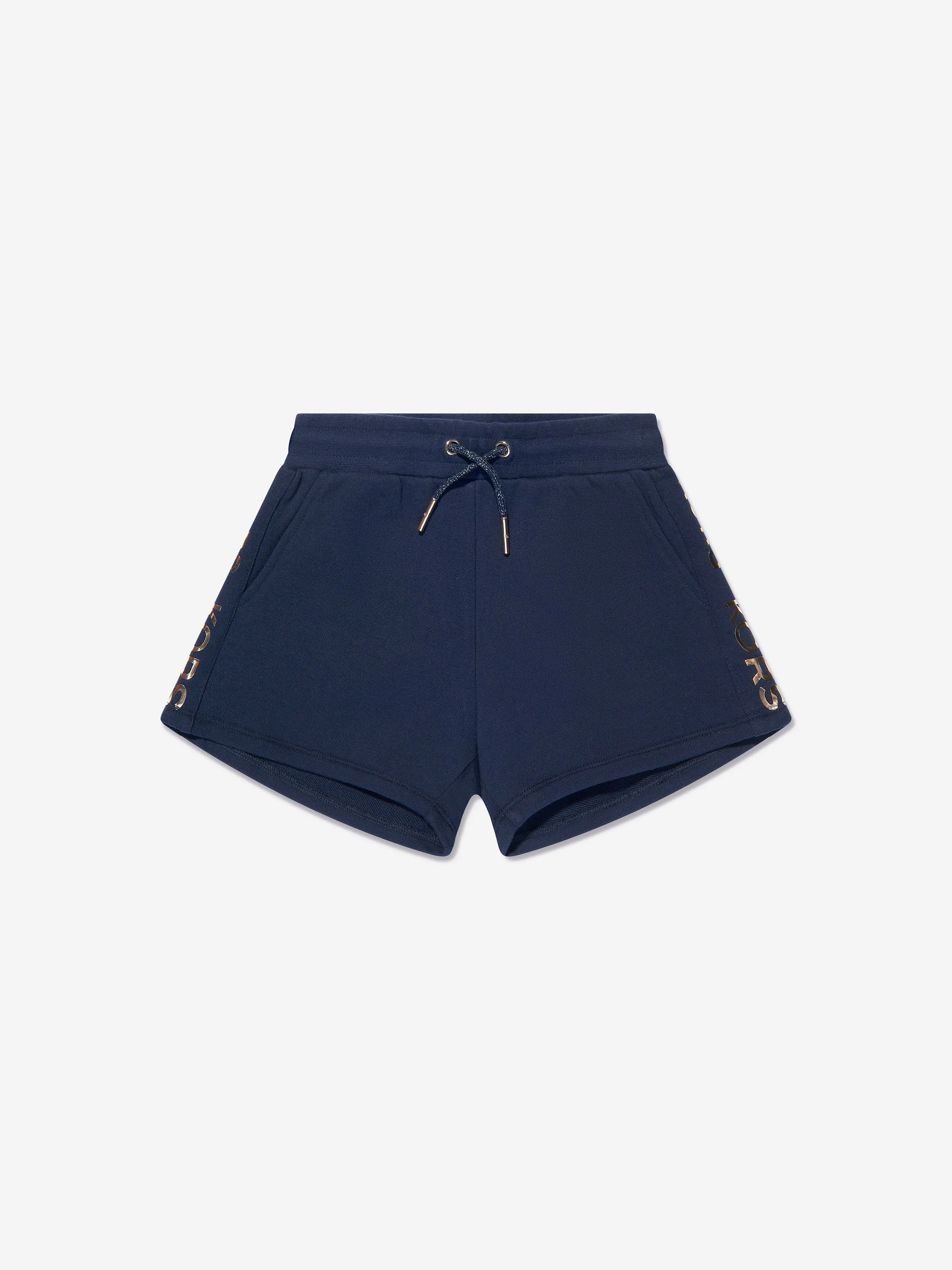 Michael Kors Girls Logo Print Shorts in Navy