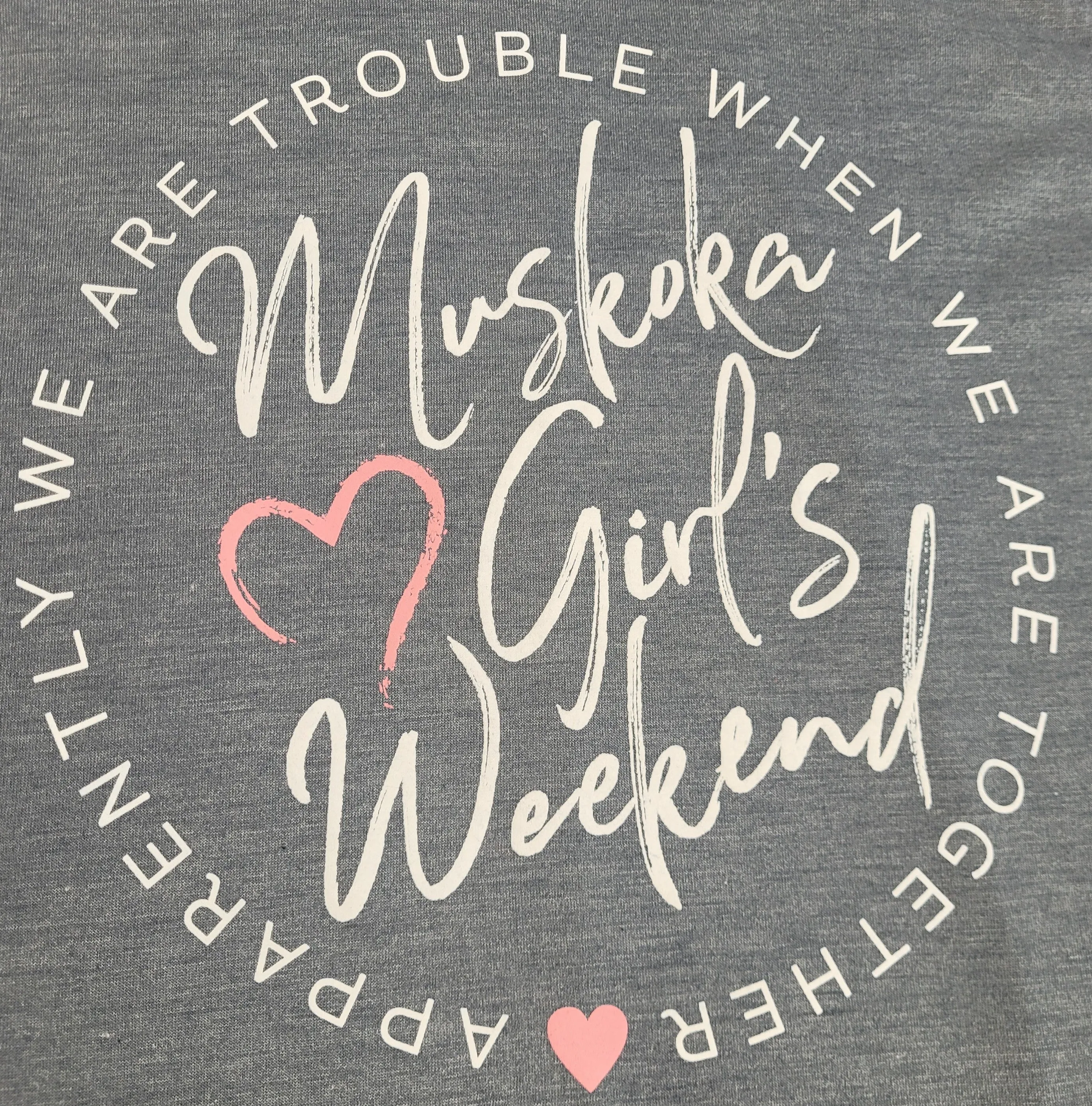 Muskoka Ladies Weekend Flowy Tank Top-grey