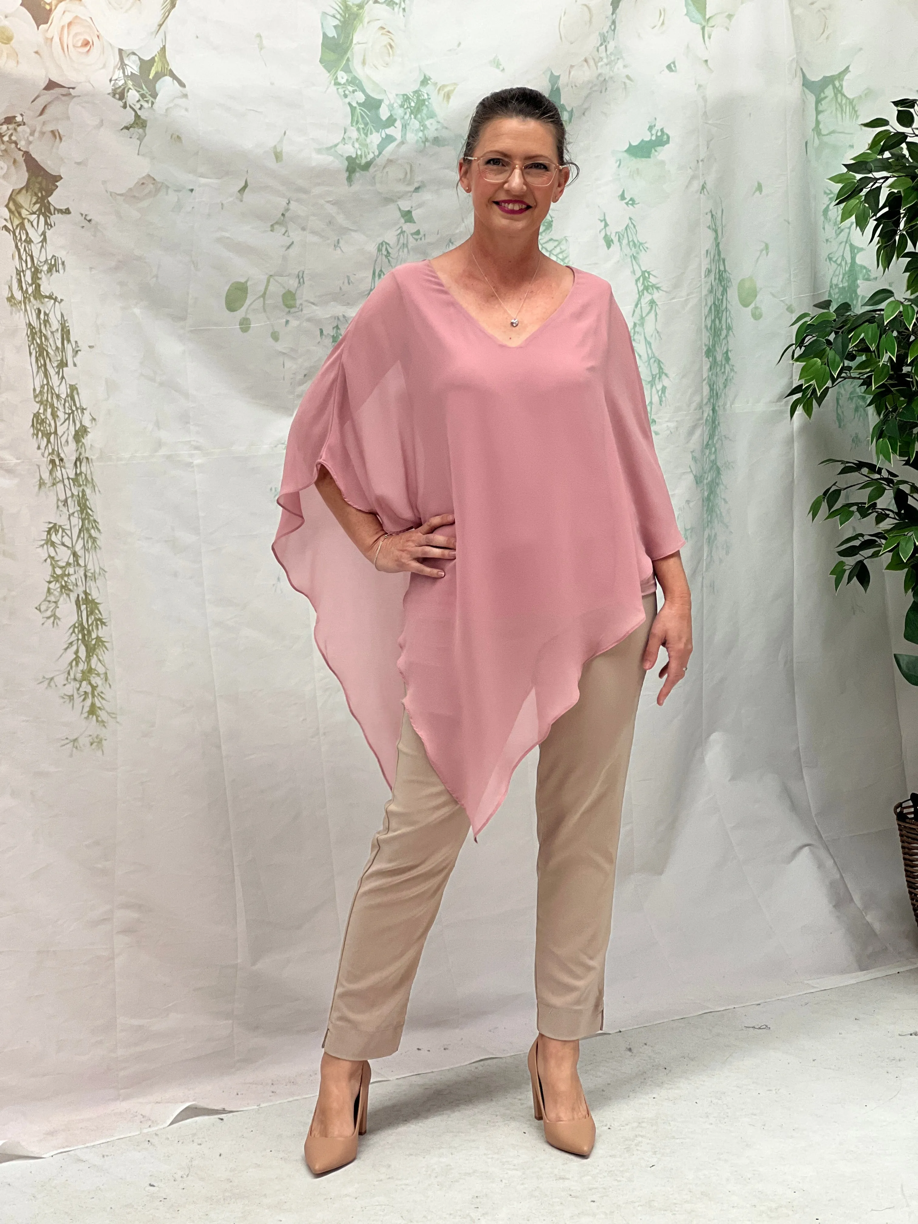 Nessa Blush Evening Top