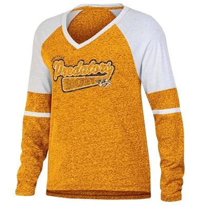 New - NHL Nashville Predators Women's Long Sleeve Dark T-Shirt - S