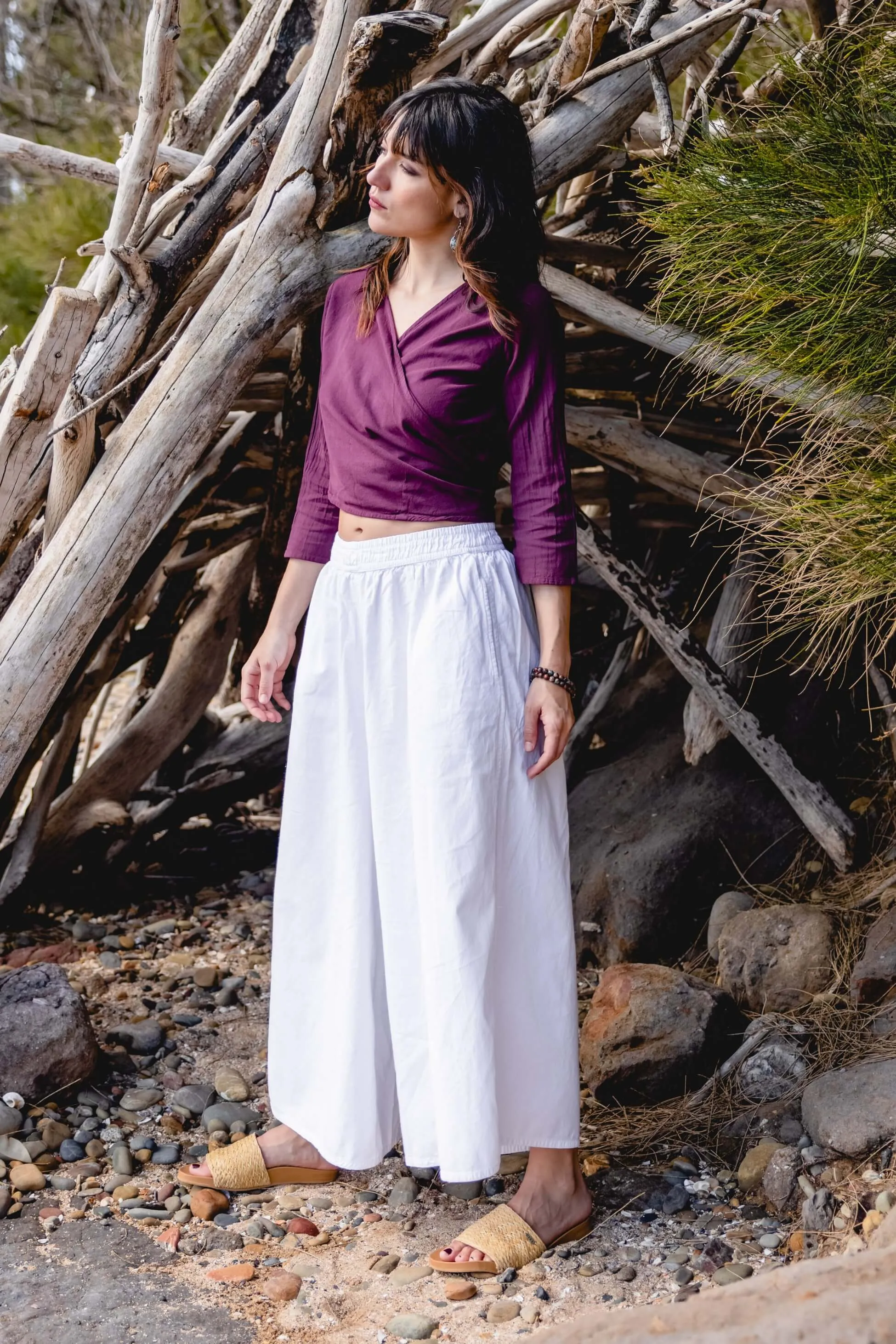 Palazzo Pants - White