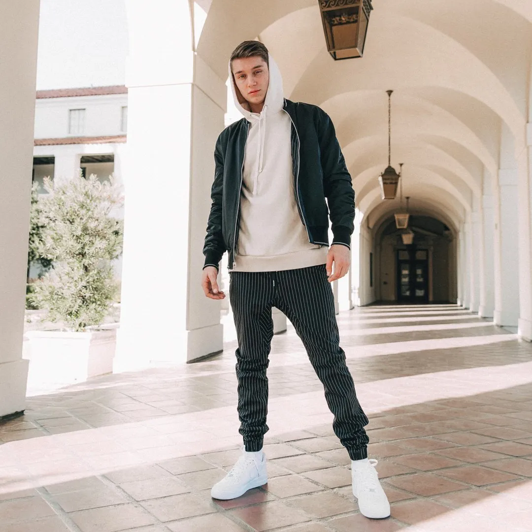 Pinstripe Sureshot Jogger Black/White - Sale